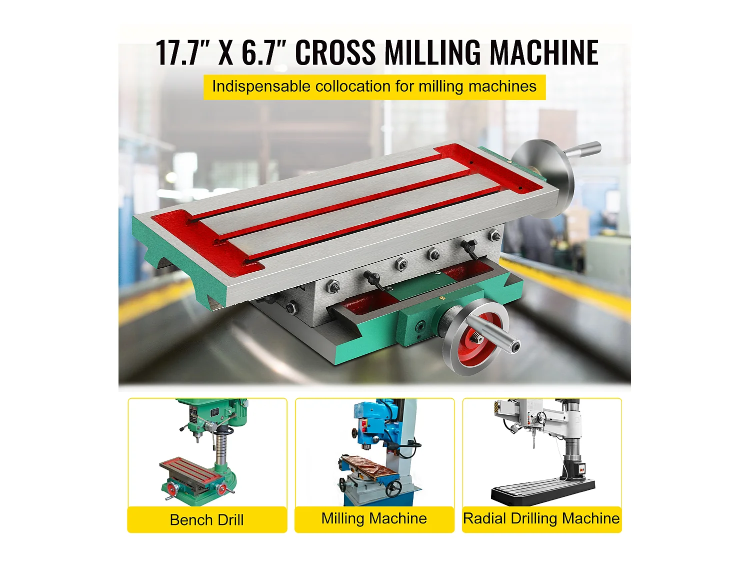 Table de Travail, SucceBuy Table de Travail pour Fraiseuse 45x17 cm Étau de Perçage à Glissière Transversale à 2 Axes