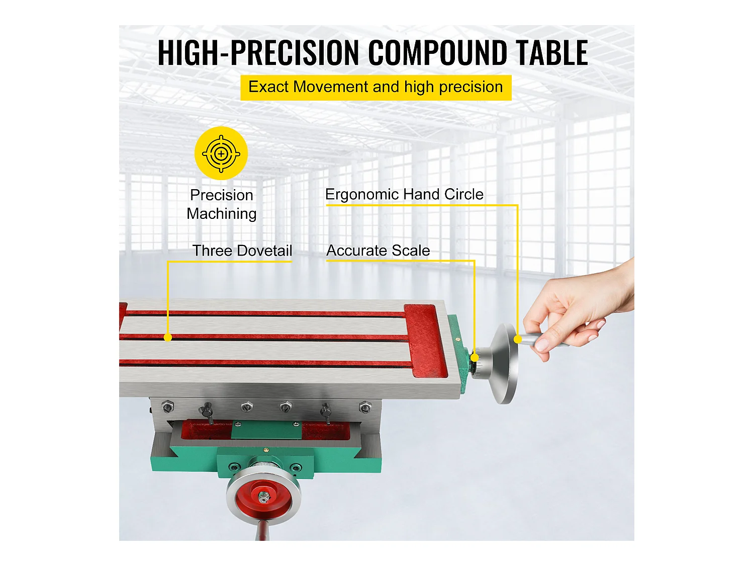 Table de Travail, SucceBuy Table de Travail pour Fraiseuse 45x17 cm Étau de Perçage à Glissière Transversale à 2 Axes
