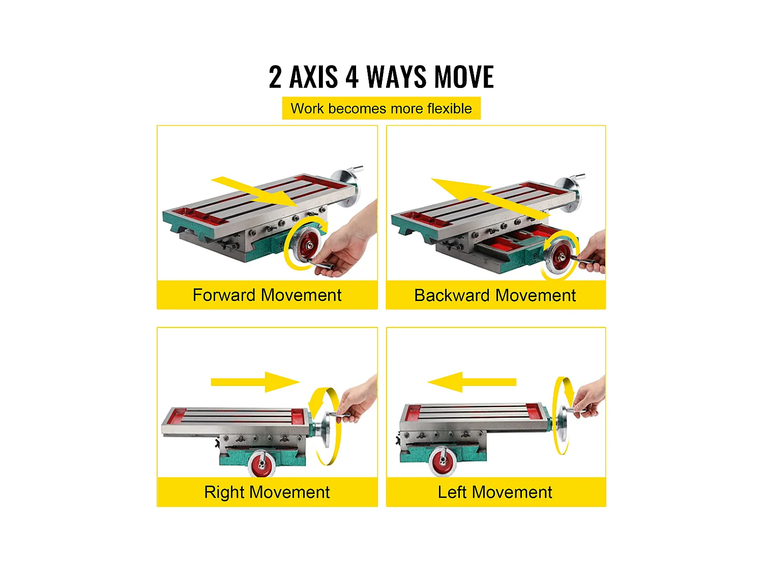 Table de Travail, SucceBuy Table de Travail pour Fraiseuse 45x17 cm Étau de Perçage à Glissière Transversale à 2 Axes