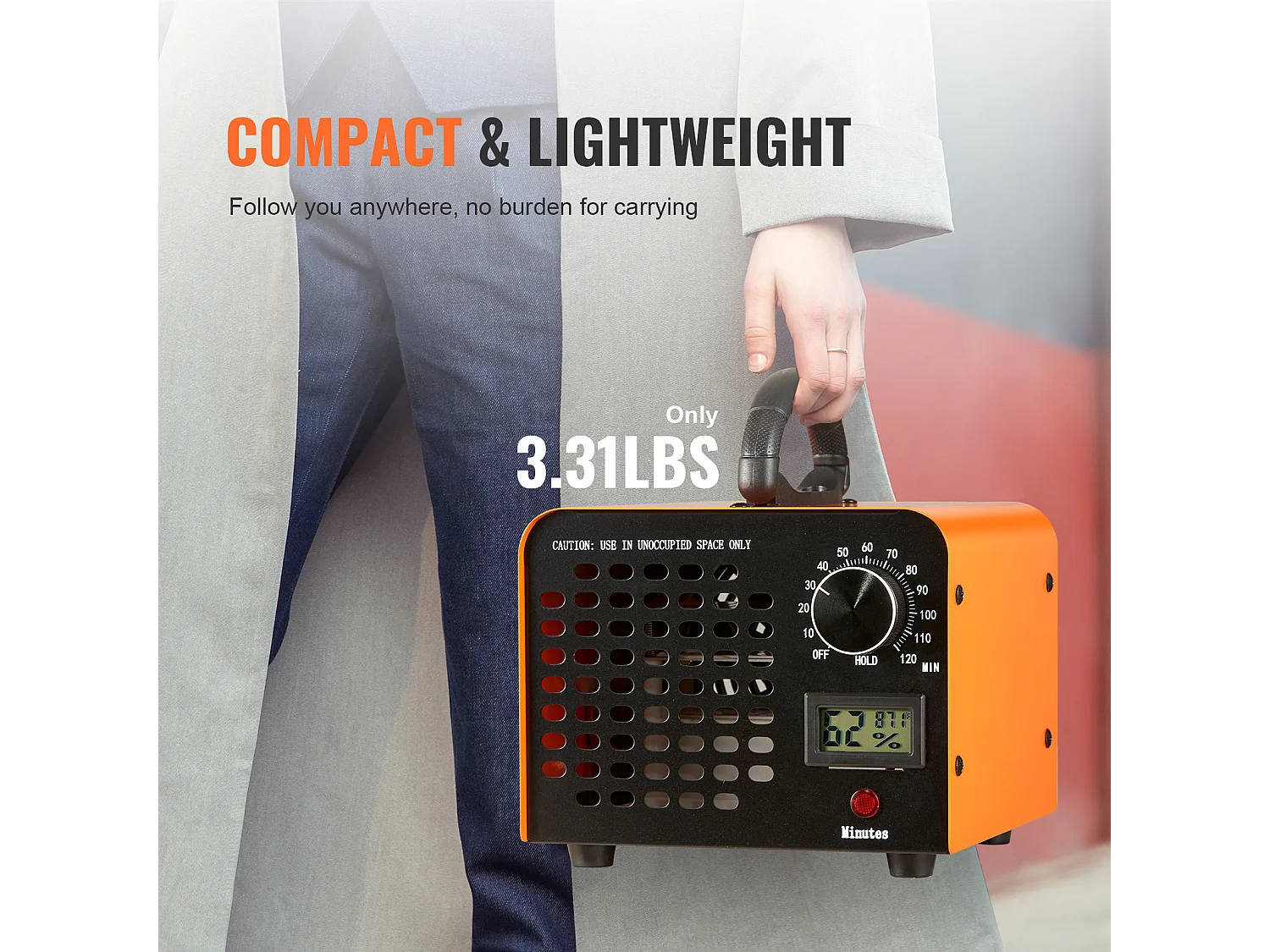Générateur d'Ozone SucceBuy 12000 mg/h, Éliminateur d'Odeurs avec Minuterie de 0 à 120 Minutes