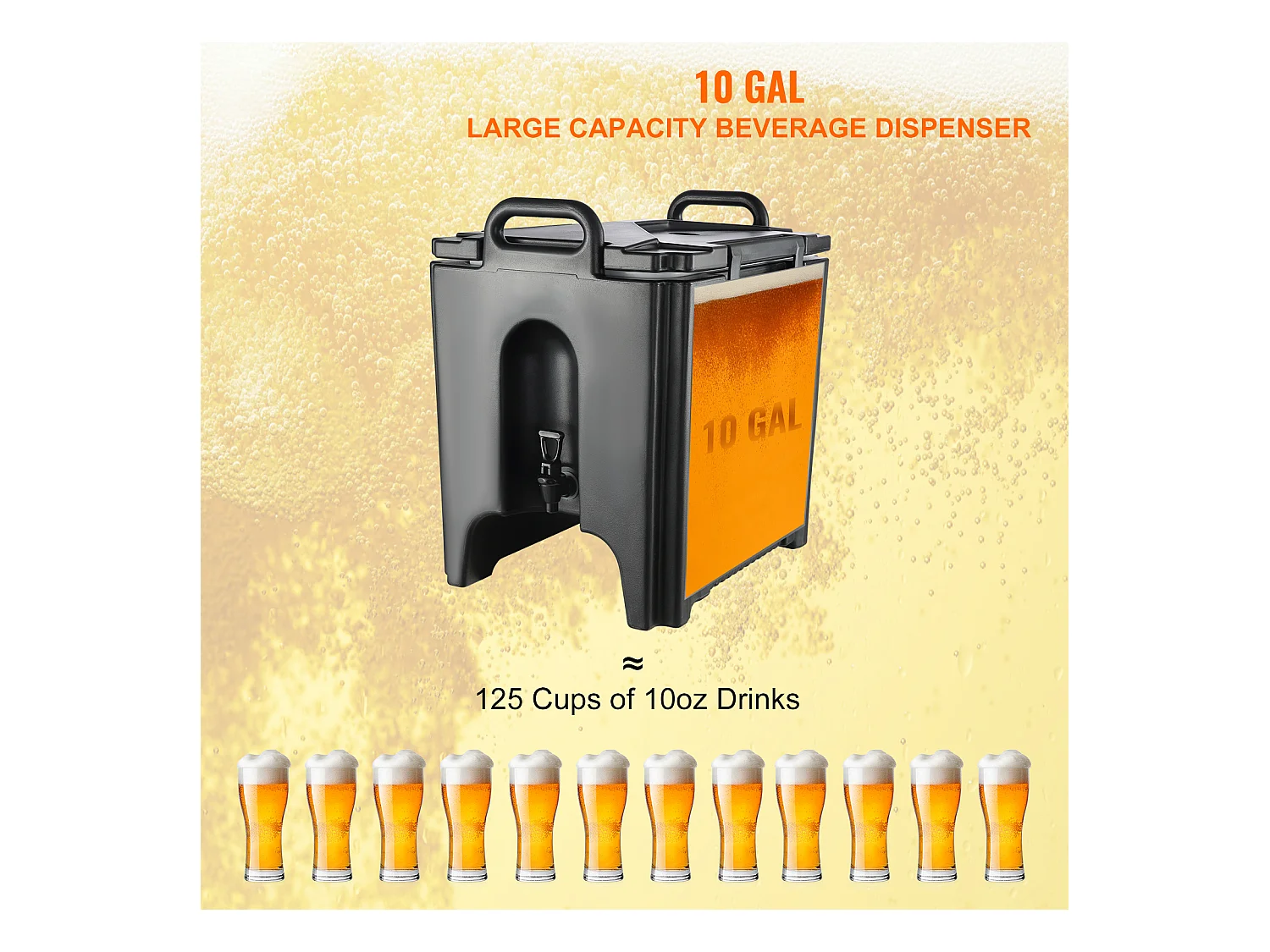 Distributore di Bevande, SucceBuy Distributore di Bevande Isolato per Alimenti da 38 L