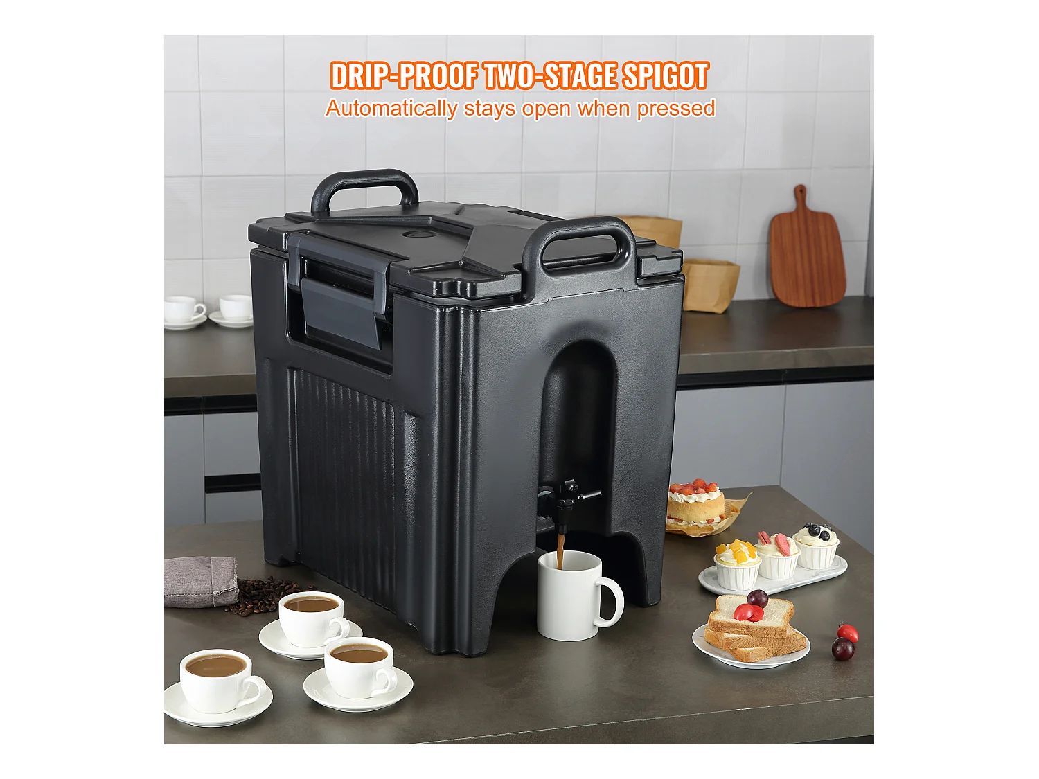 Distributore di Bevande, SucceBuy Distributore di Bevande Isolato per Alimenti da 38 L