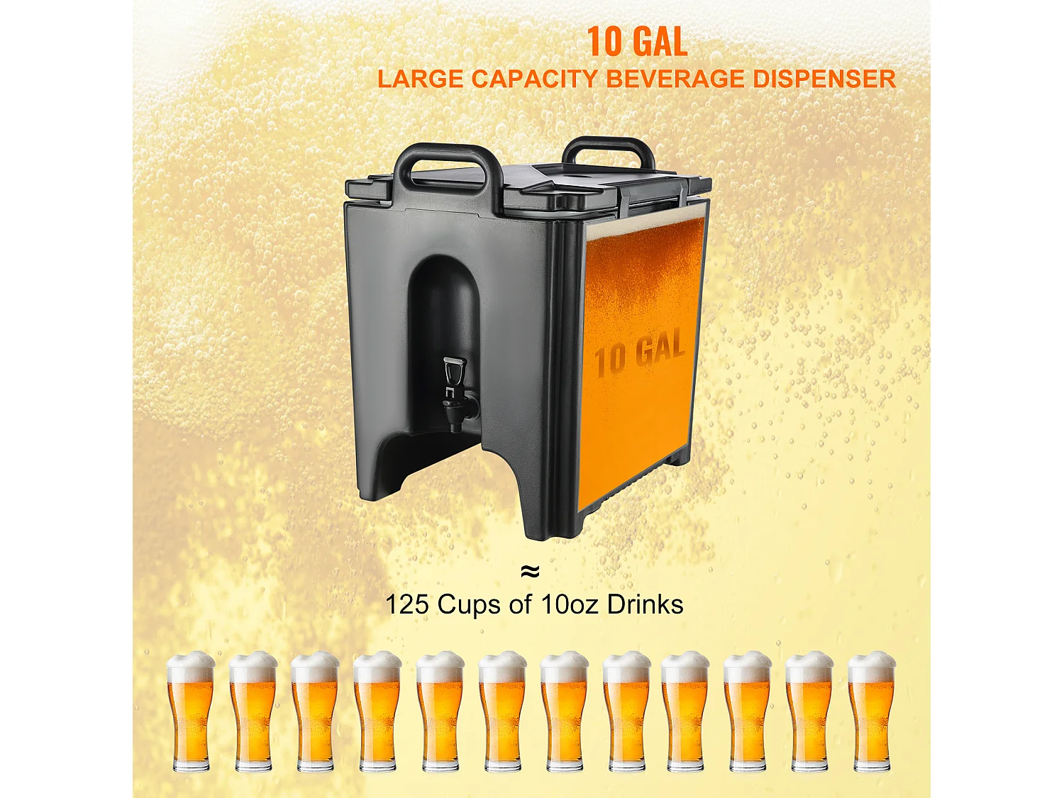 Distributeur de Boissons, SucceBuy Distributeur de Boissons Isotherme de 38 L de Qualité Alimentaire