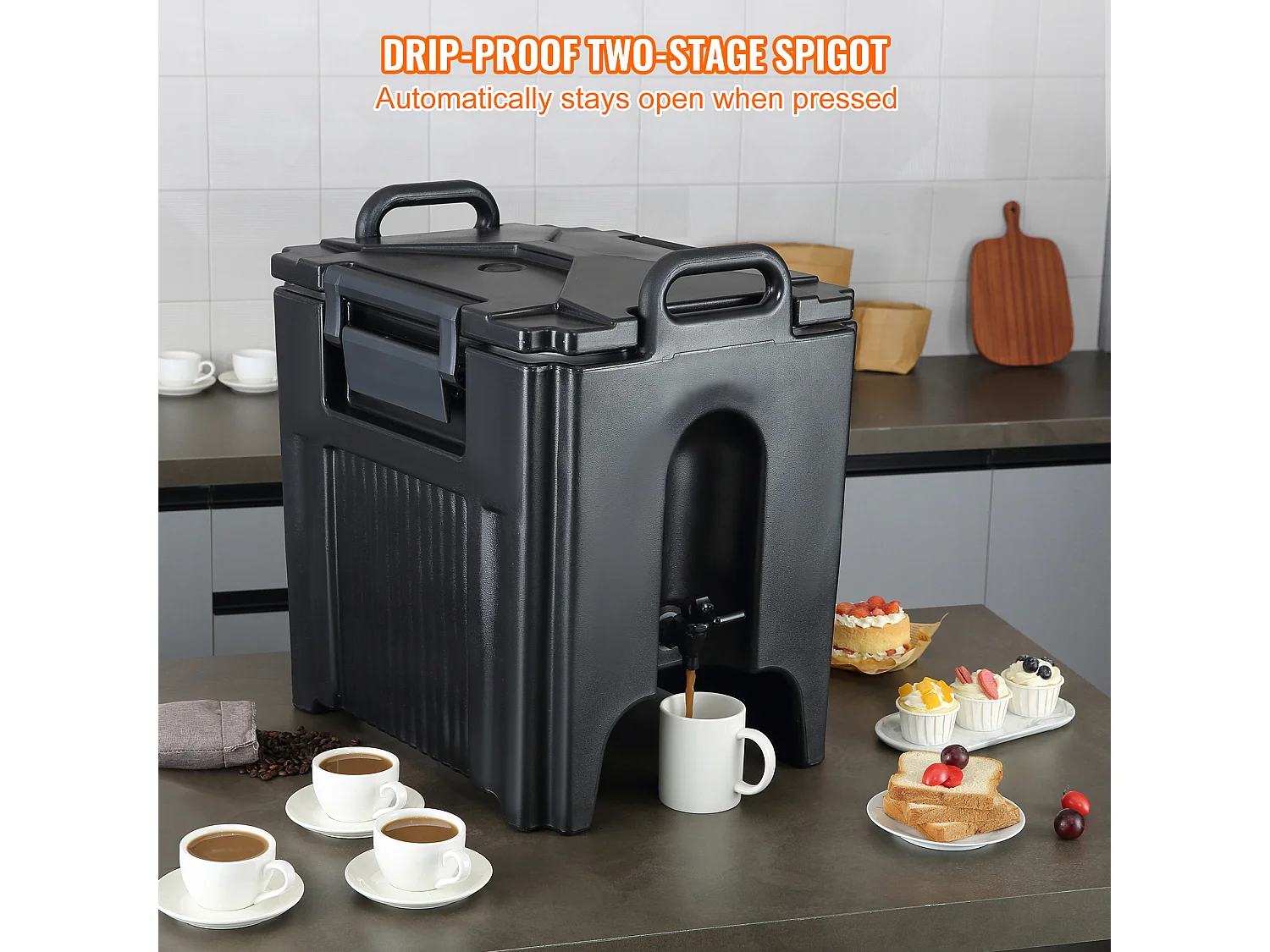 Distributeur de Boissons, SucceBuy Distributeur de Boissons Isotherme de 38 L de Qualité Alimentaire