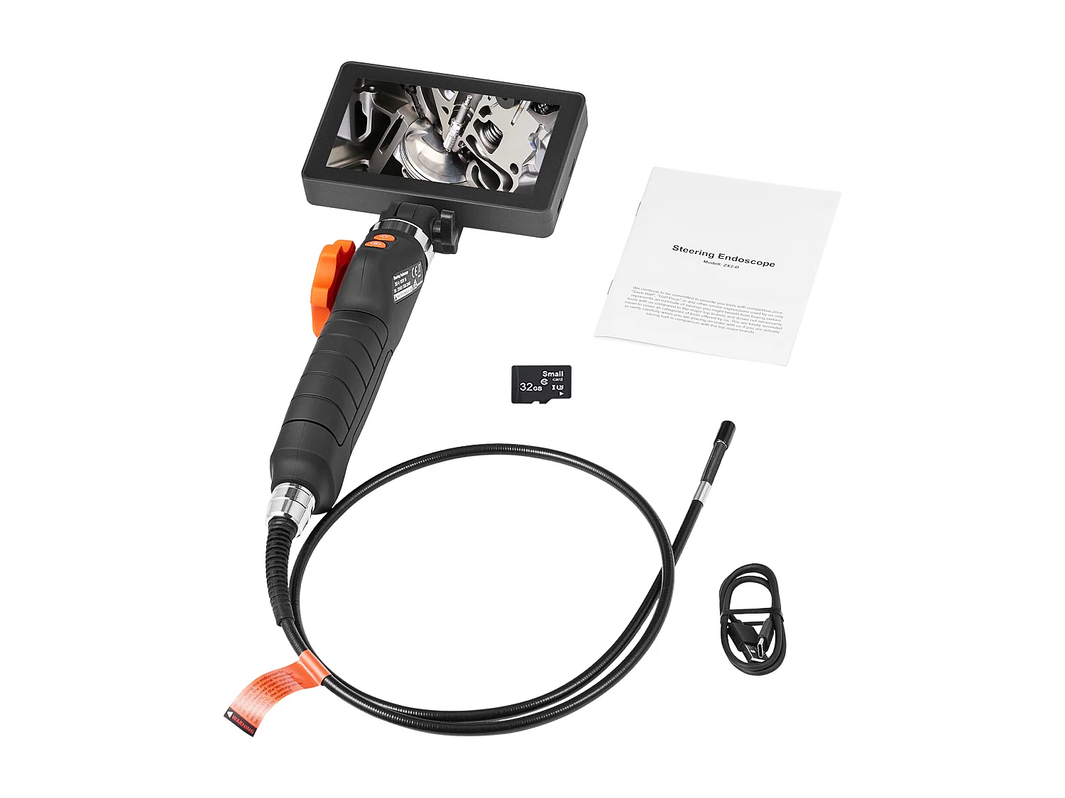 Zweiwege-Endoskop-Endoskop SucceBuy 180° 12.7cm IPS 8-Facher Zoom 6,4 mm Linse