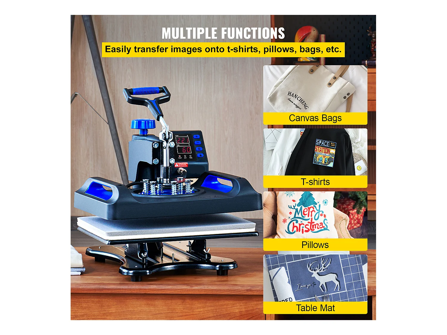 Heißprägegerät SucceBuy Heißprägemaschine 30,48x38,1 cm Sublimations-Transfer T-Shirt