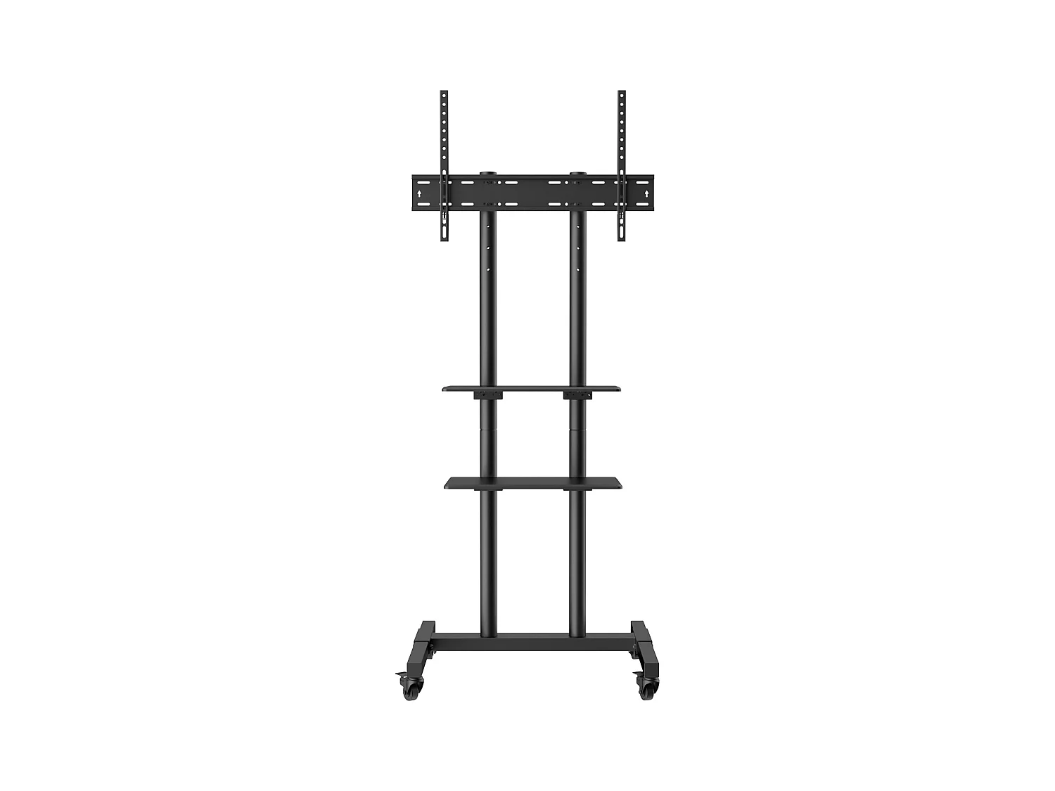 Support TV SucceBuy Support TV Mobile pour Téléviseurs de 81 à 178 CM, Support Roulant avec Roulettes et Plateau