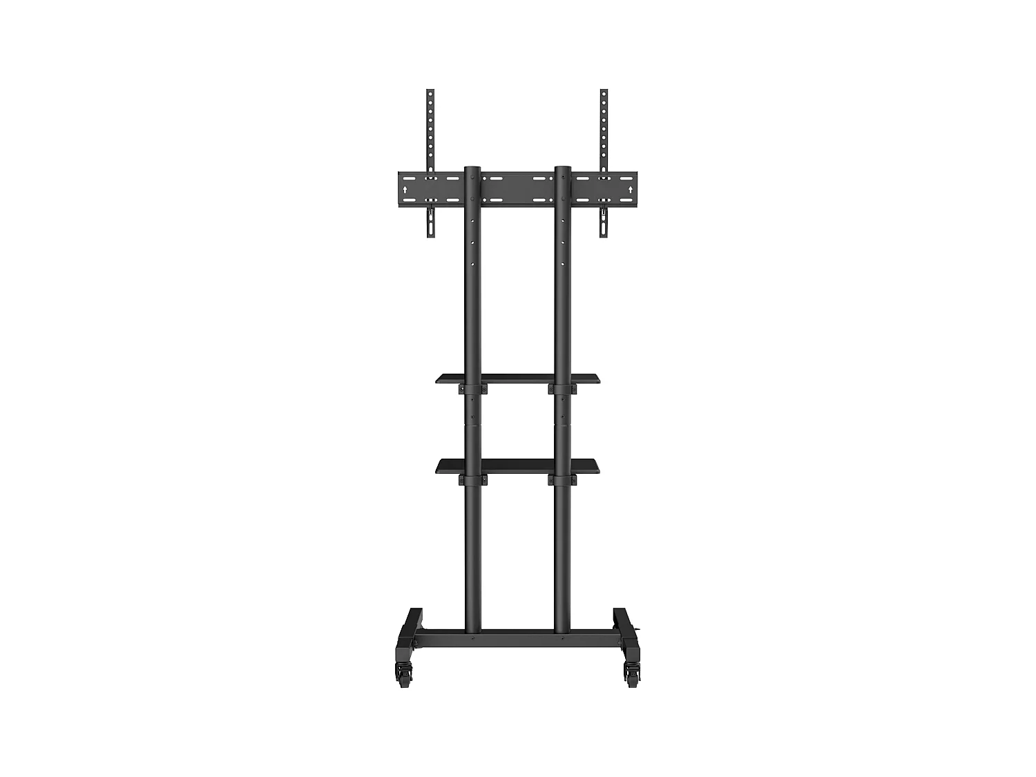 Support TV SucceBuy Support TV Mobile pour Téléviseurs de 81 à 178 CM, Support Roulant avec Roulettes et Plateau