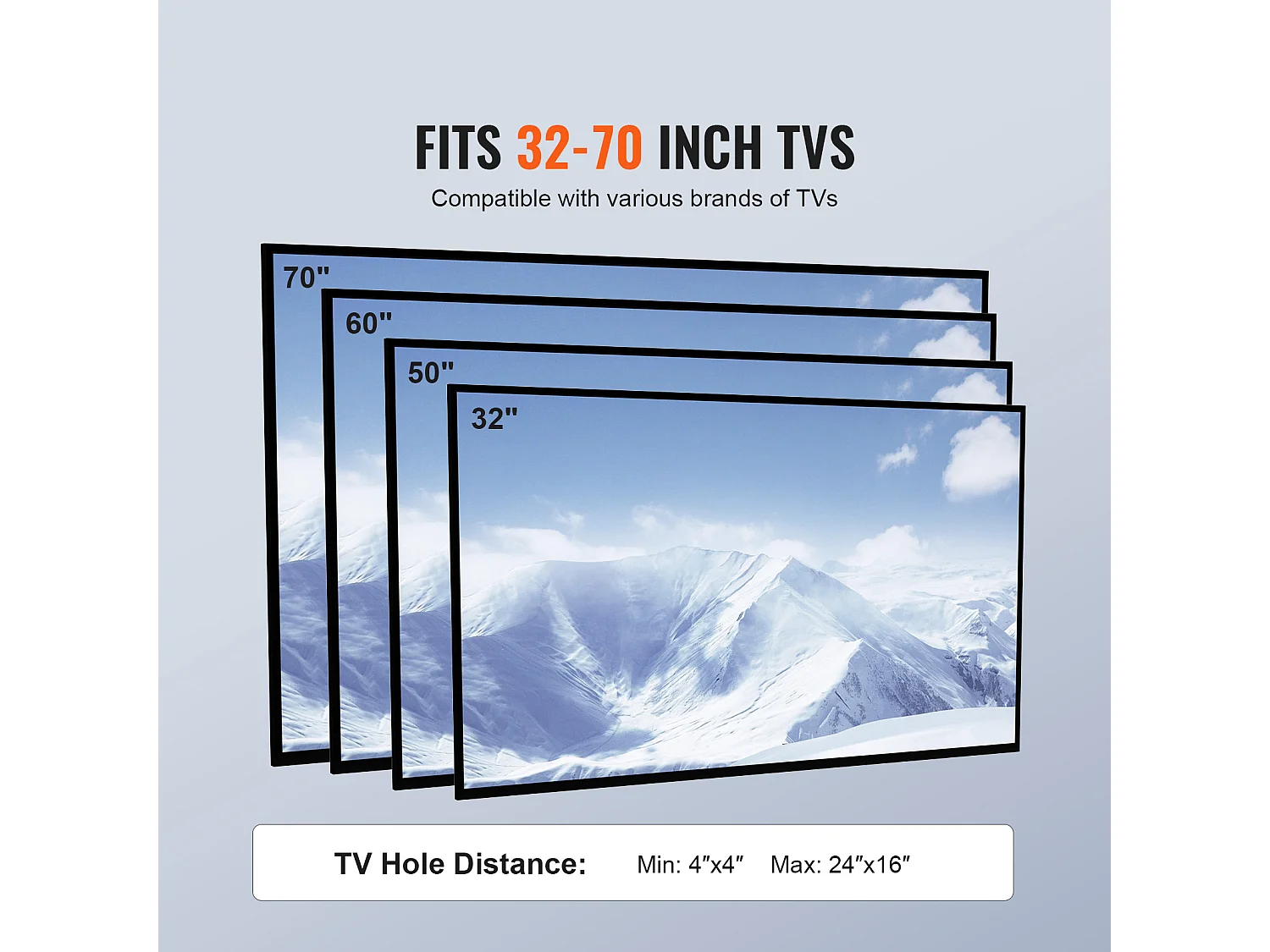 Support TV SucceBuy Support TV Mobile pour Téléviseurs de 81 à 178 CM, Support Roulant avec Roulettes et Plateau