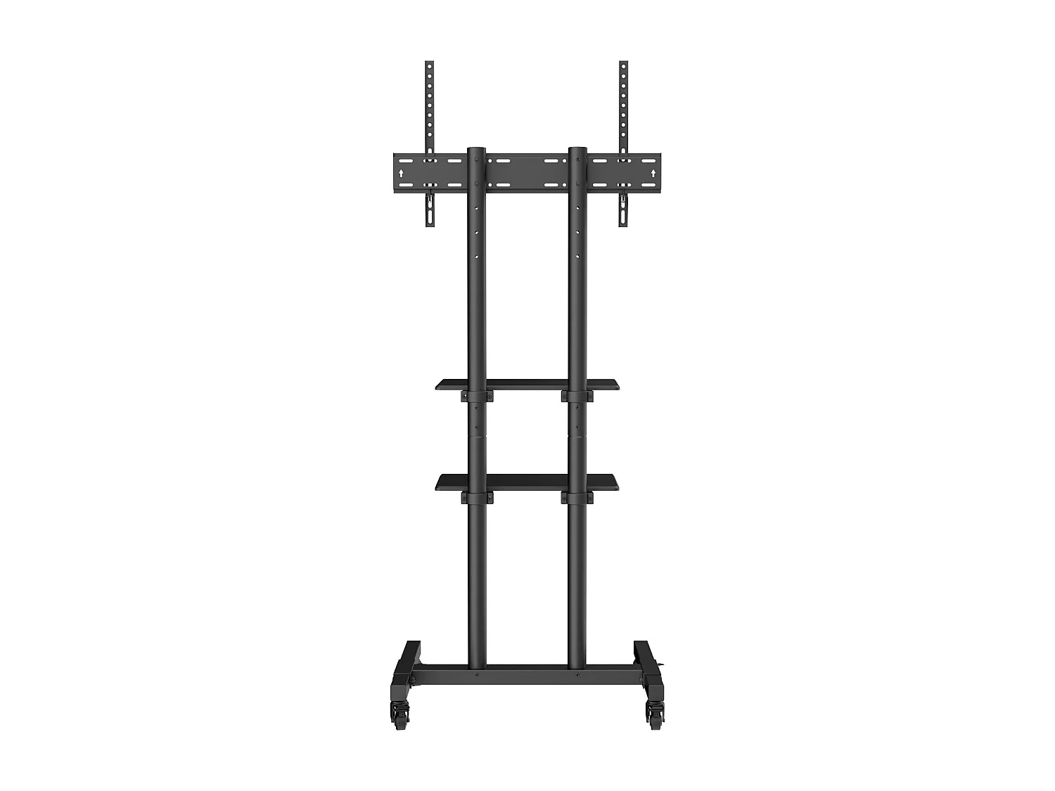 Support TV SucceBuy Support TV Mobile pour Téléviseurs de 81 à 178 CM, Support Roulant avec Roulettes et Plateau