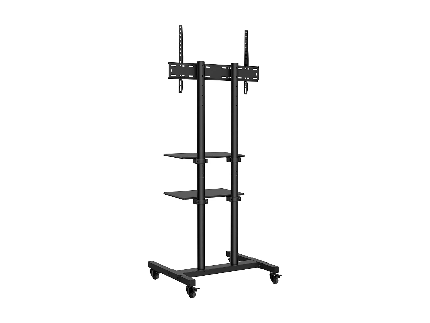 Support TV SucceBuy Support TV Mobile pour Téléviseurs de 81 à 178 CM, Support Roulant avec Roulettes et Plateau