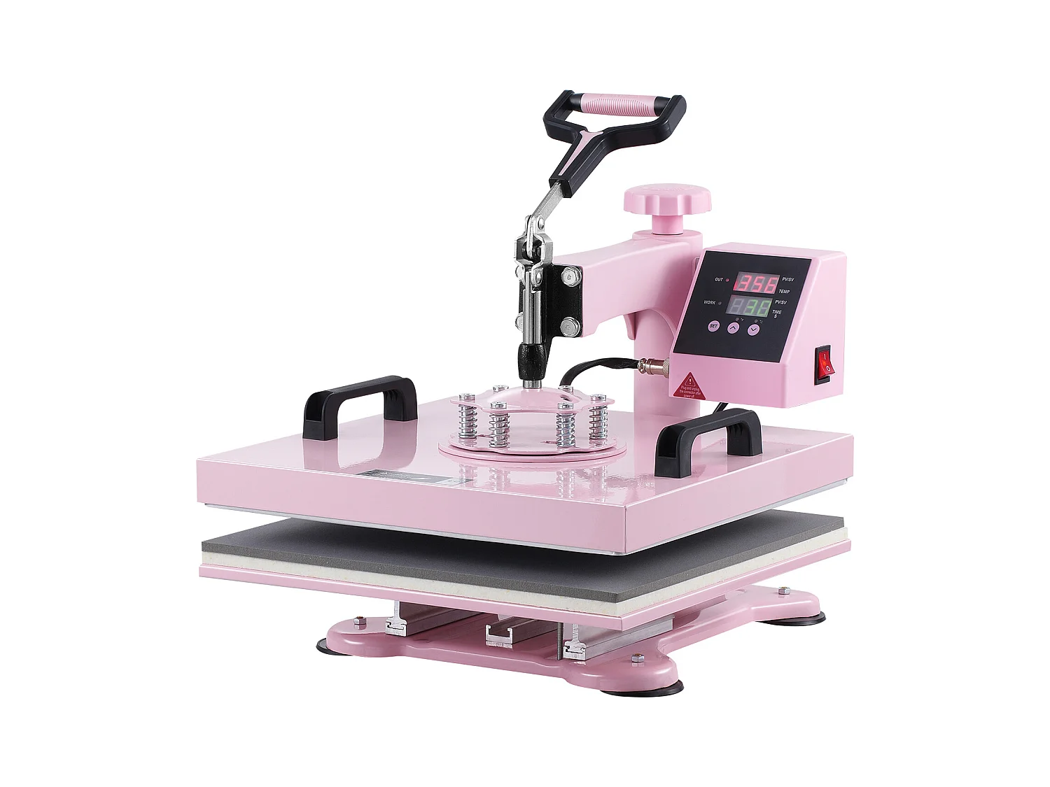 Presse à Chaud 5 en 1 SucceBuy avec Presse à Culbuteur de 850,5 g pour T-Shirts 38,1 x 38,1 cm