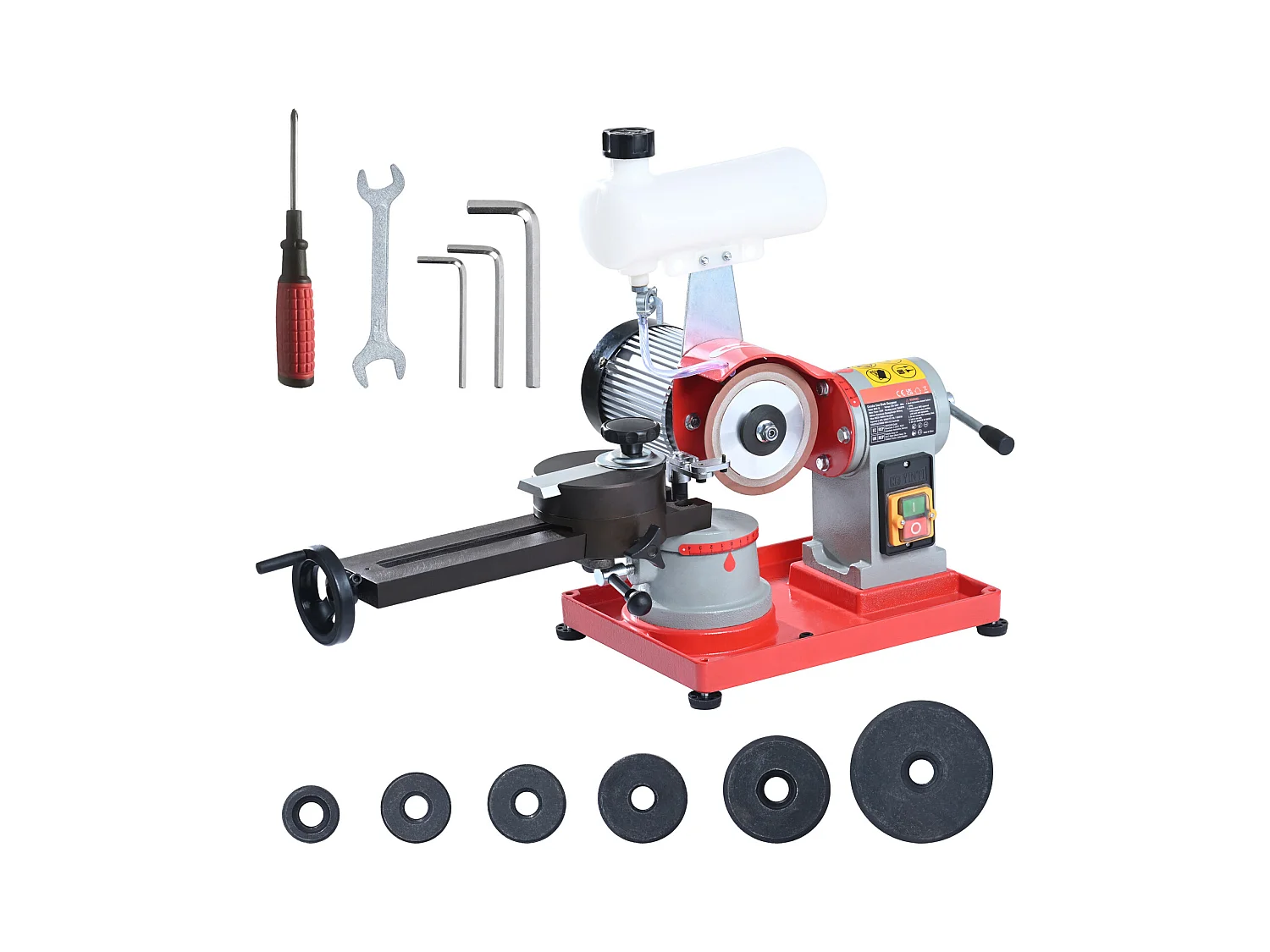 Affûteuse de Lame de Scie Circulaire SucceBuy 370 W 3 600 tr/min, Roue de 12.7 cm avec Réservoir