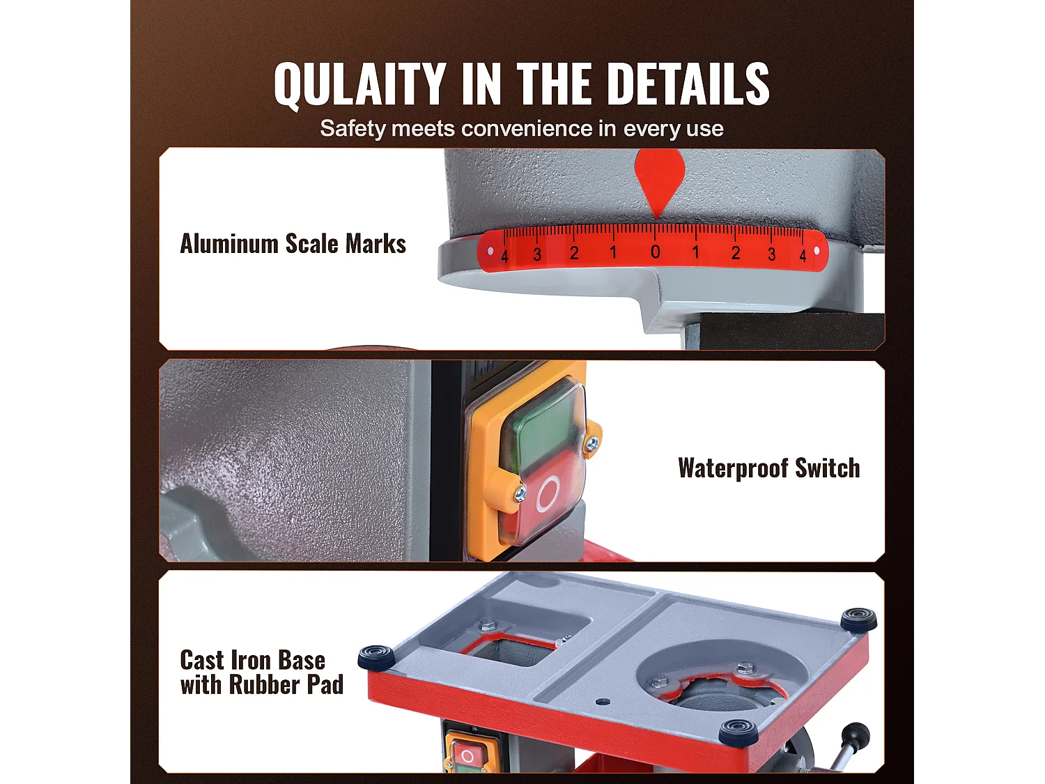Affûteuse de Lame de Scie Circulaire SucceBuy 370 W 3 600 tr/min, Roue de 12.7 cm avec Réservoir