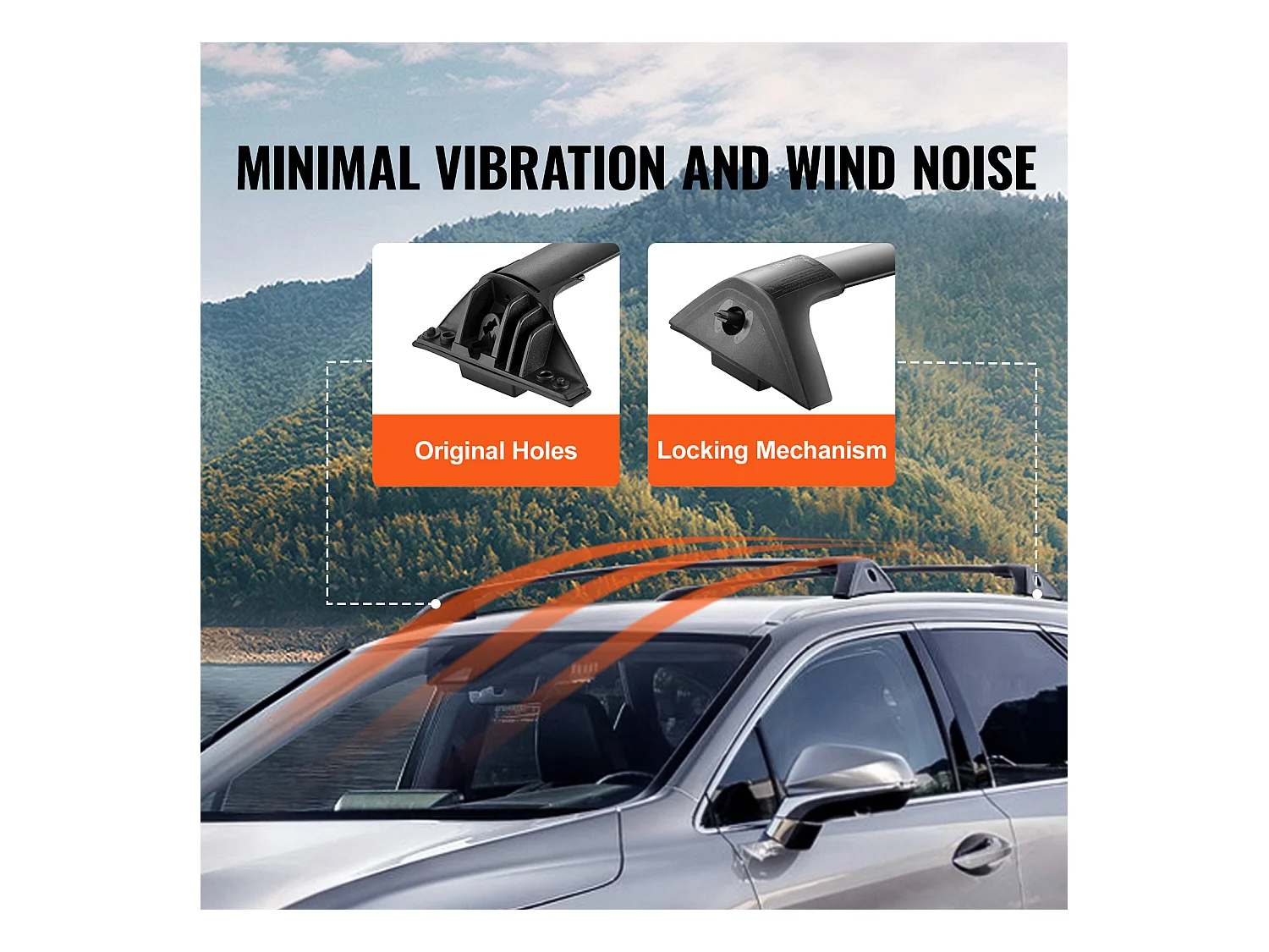 Dachträger-Querstange SucceBuy für Toyota RAV4 2019-2022, Aluminium mit Schloss, 2 Stück