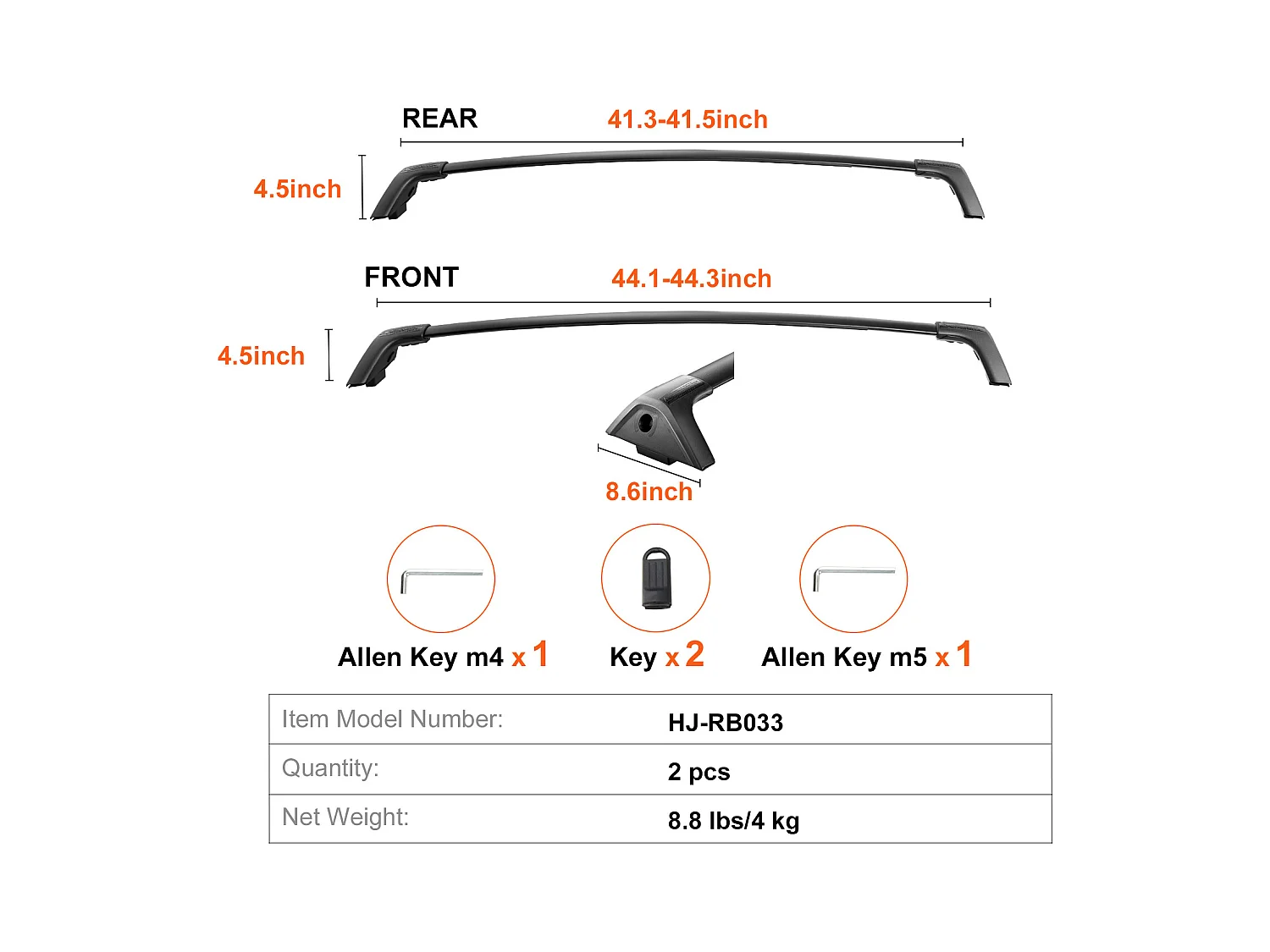 Barres de Toit Transversales SucceBuy pour Toyota RAV4 2019-2022, Aluminium avec Serrure, 2 Pièces