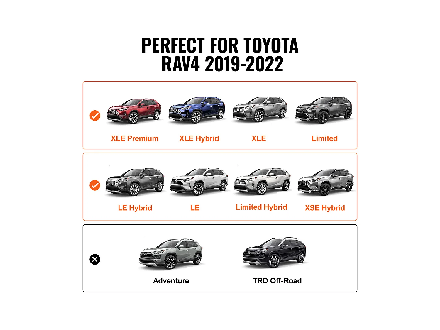 Barres de Toit Transversales SucceBuy pour Toyota RAV4 2019-2022, Aluminium avec Serrure, 2 Pièces