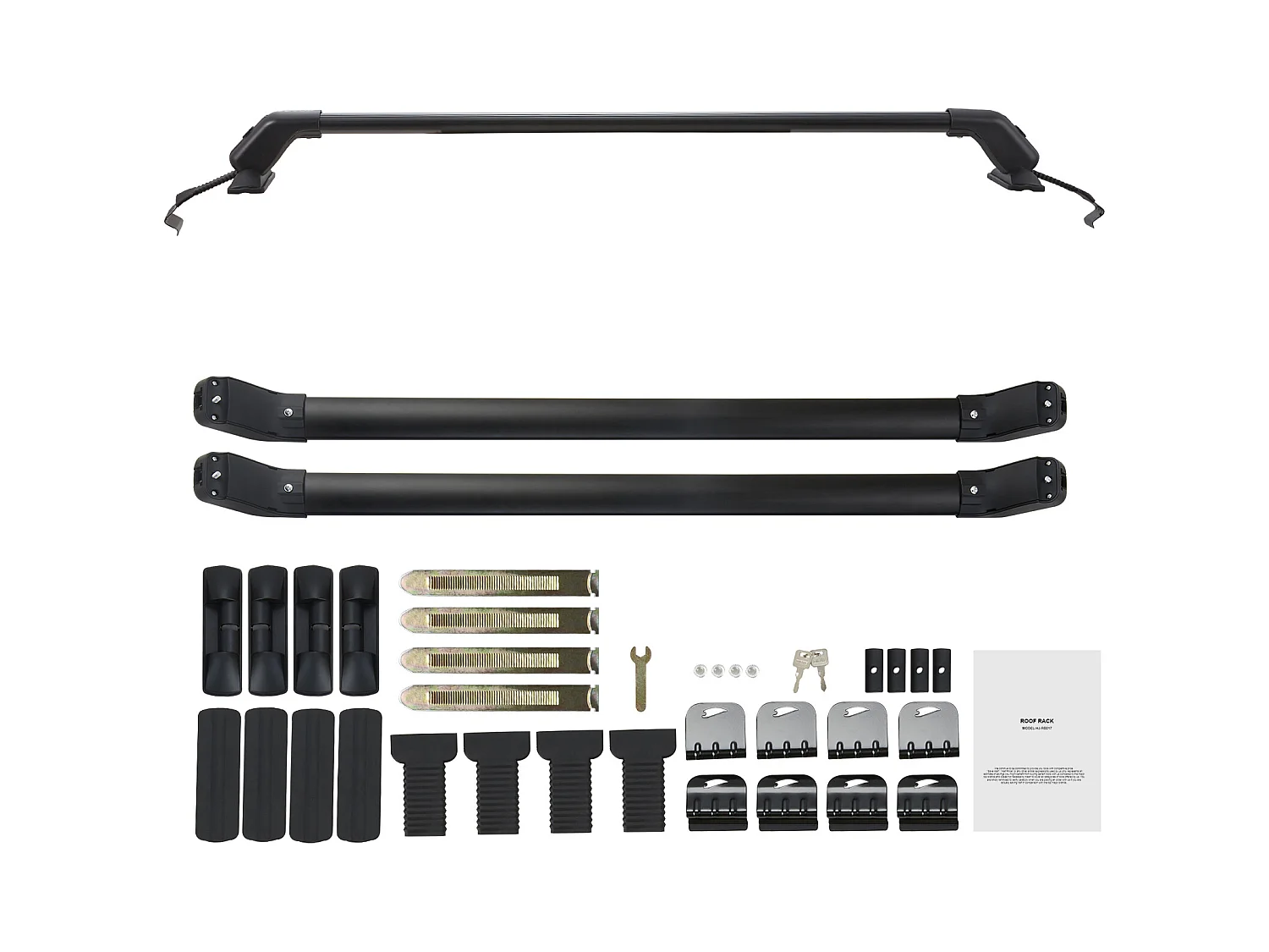 Barre Transversale Universelle pour Galerie de Toit SucceBuy, en Aluminium, avec Serrure pour Toits Nus