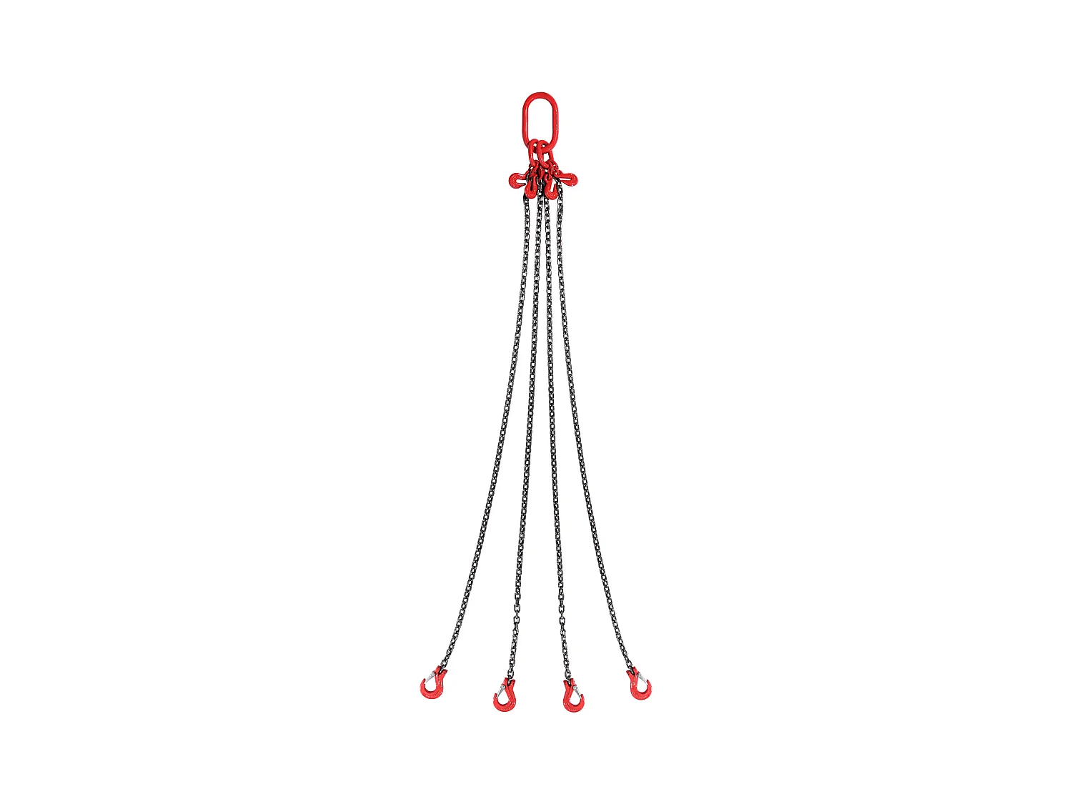 Chain Sling, 4 Gambe SucceBuy 0.64cm x 152.4cm, G80, con Ganci di Presa, 2994 kg