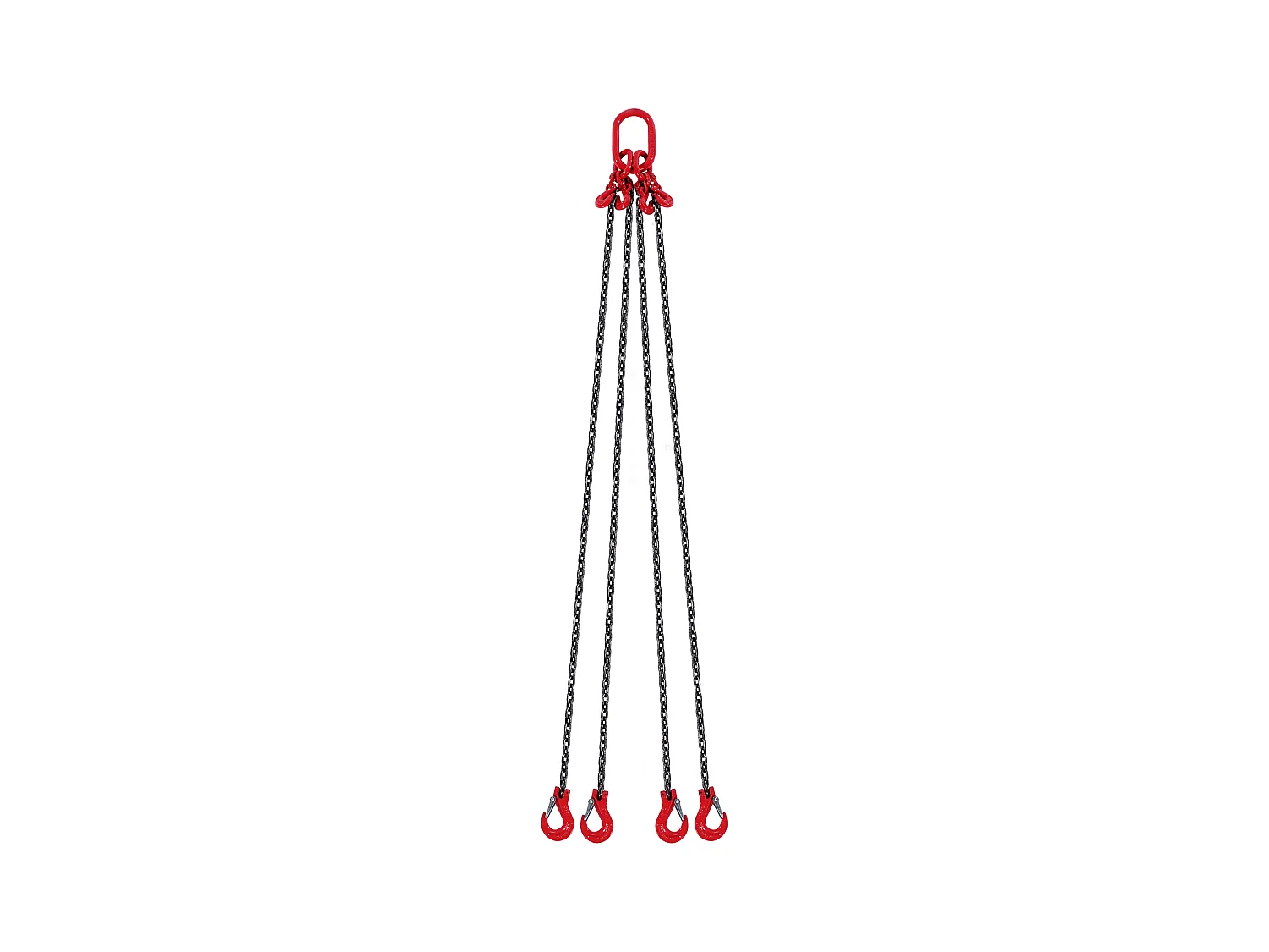 Chain Sling, 4 Gambe SucceBuy 0.64cm x 152.4cm, G80, con Ganci di Presa, 2994 kg