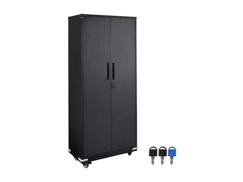 Armadio per lo Stoccaggio SucceBuy. Armadio per lo Stoccaggio a Ruote in Metallo. 4 Piani REGOLABILI. per il Garage e Molto Altro.