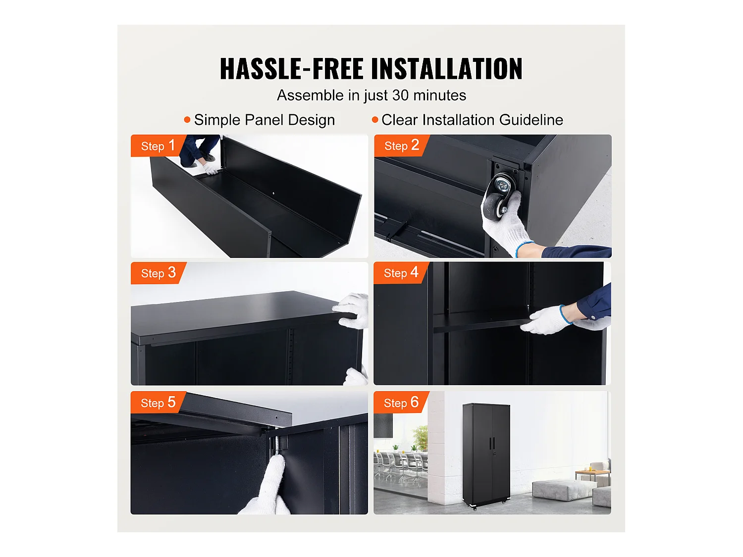 Armadio per lo Stoccaggio SucceBuy. Armadio per lo Stoccaggio a Ruote in Metallo. 4 Piani REGOLABILI. per il Garage e Molto Altro.