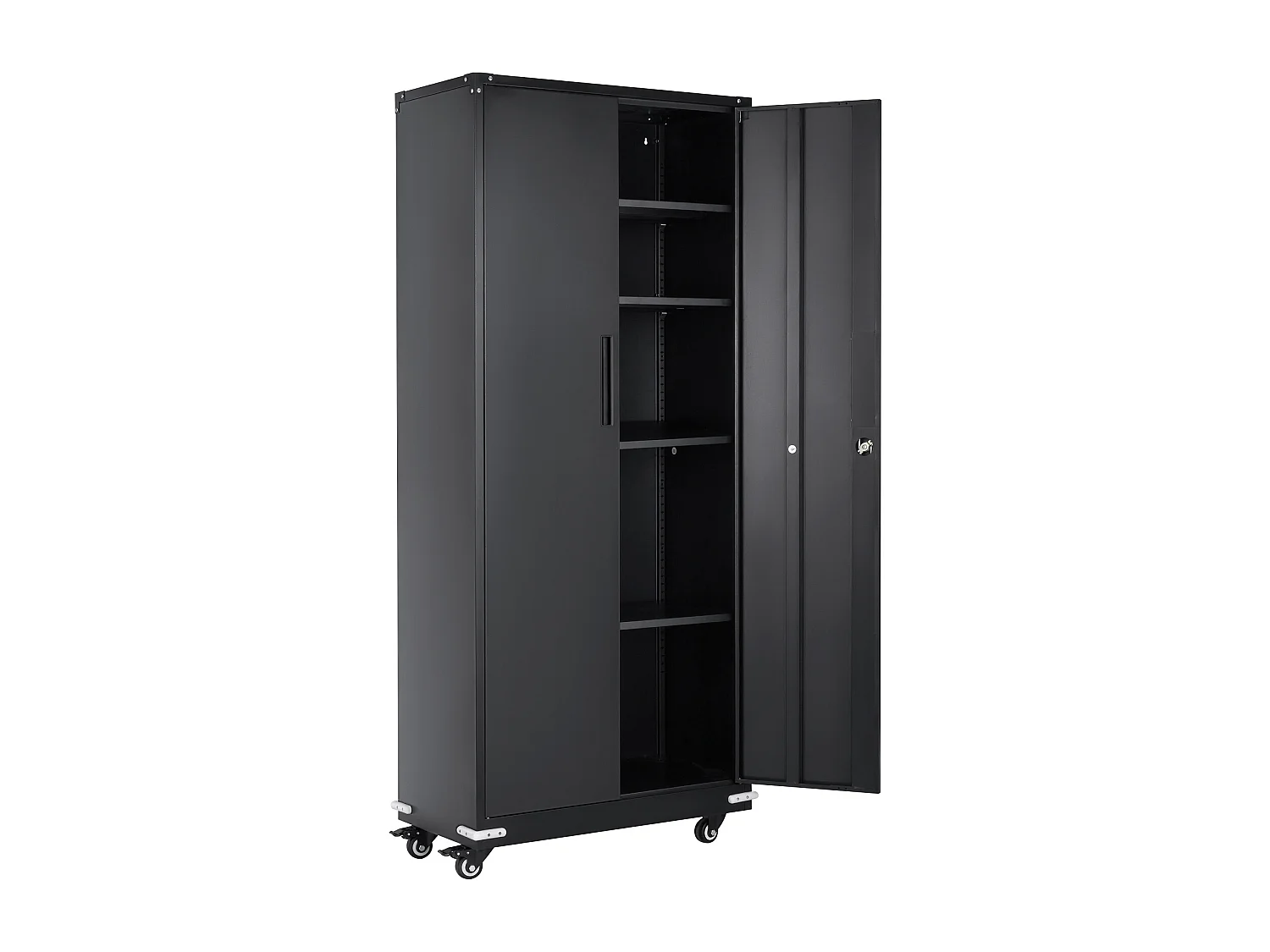 Armoire de Rangement SucceBuy. Armoire de Rangement à Roulettes en Métal. 4 Étagères RÉGLABLES. pour Le Garage et Plus Encore.