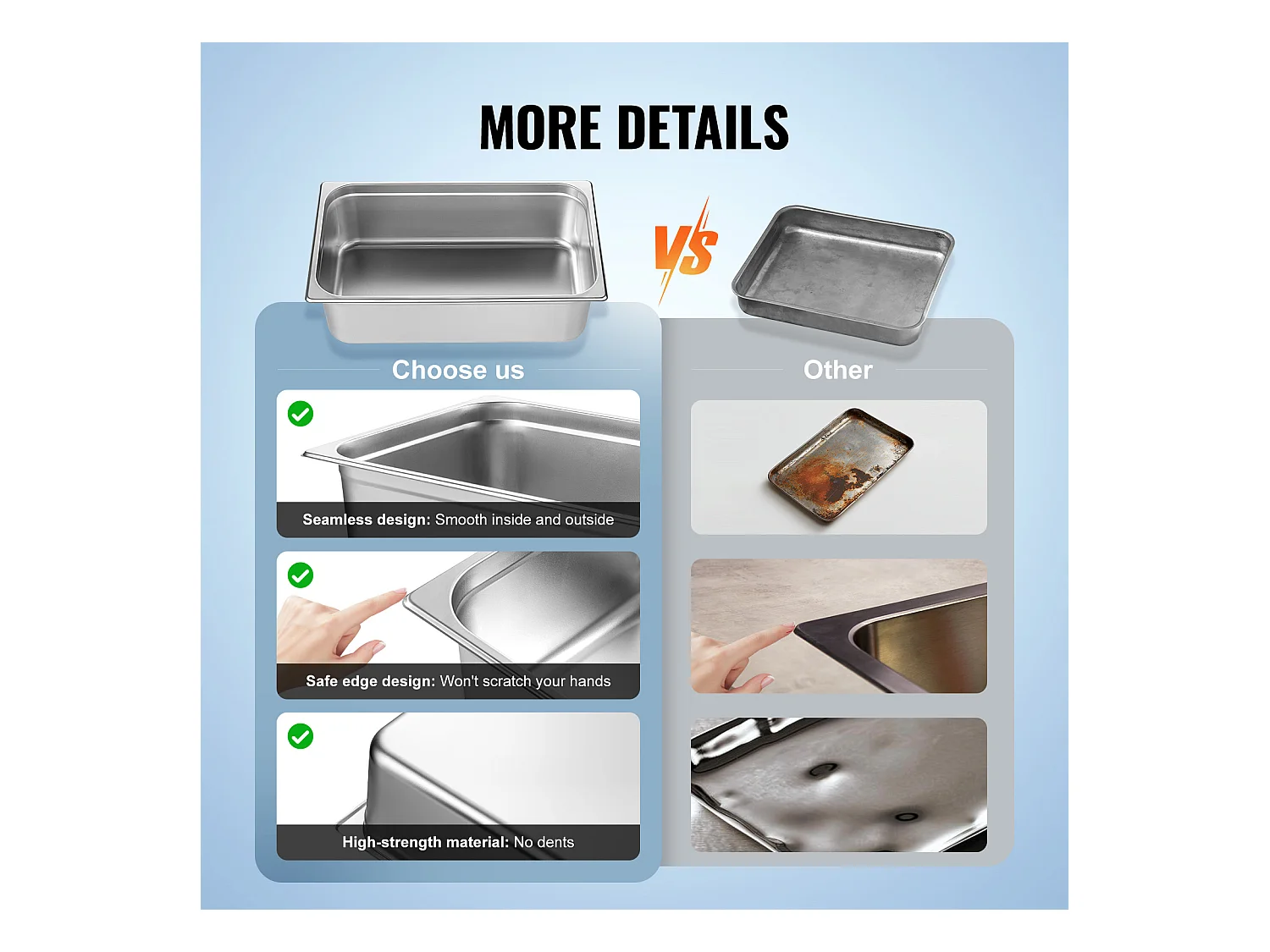 Piatto Piatto SucceBuy Pacchetto di 6 Pentole A Vapore di Dimensione Standard, in Acciaio Inossidabile, di 15.2 CM di Profondità