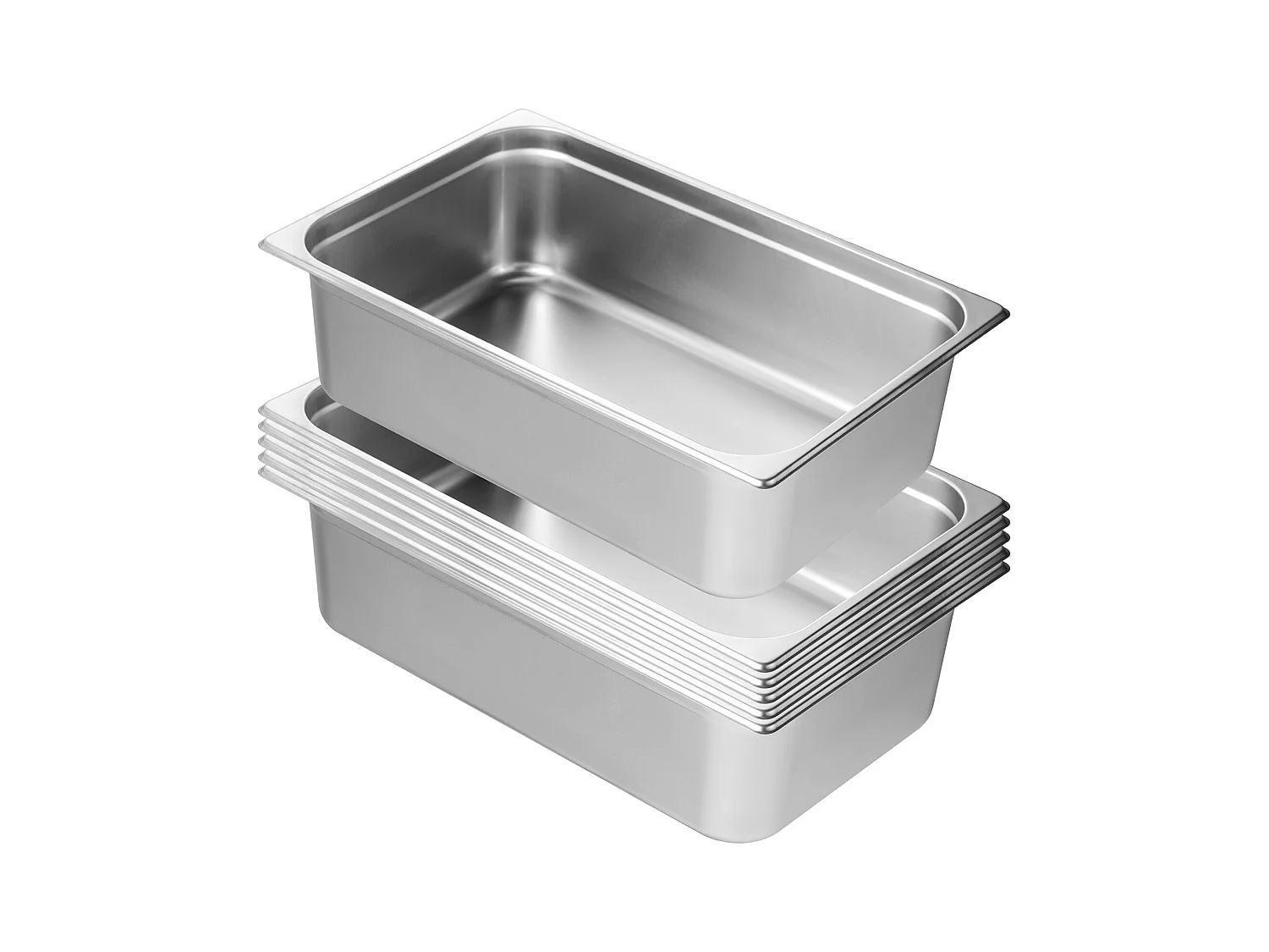 Assiette Plate SucceBuy Lot de 6 Poêles à Vapeur de Taille Standard, en Acier Inoxydable, de 15.2 CM de Profondeur