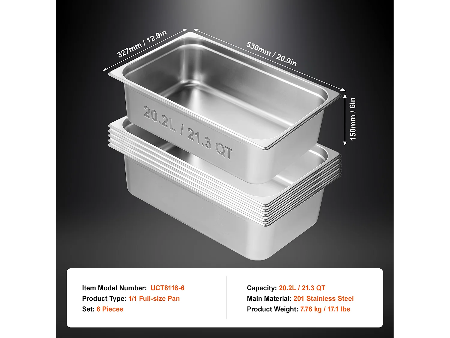 Piatto Piatto SucceBuy Pacchetto di 6 Pentole A Vapore di Dimensione Standard, in Acciaio Inossidabile, di 15.2 CM di Profondità
