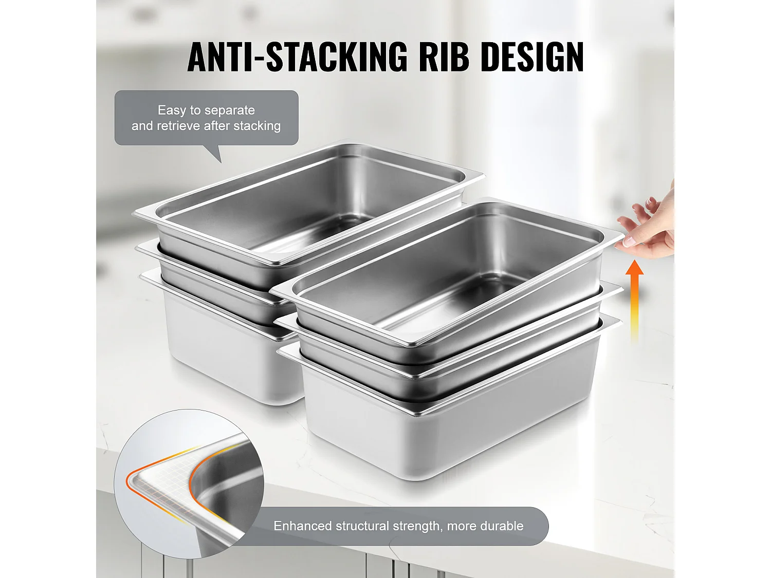 Piatto Piatto SucceBuy Pacchetto di 6 Pentole A Vapore di Dimensione Standard, in Acciaio Inossidabile, di 15.2 CM di Profondità