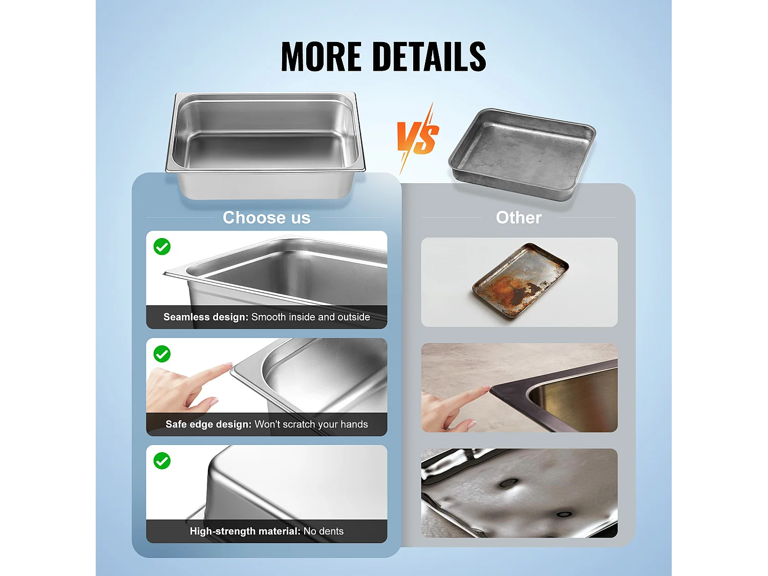 Piatto Piatto SucceBuy Pacchetto di 6 Pentole A Vapore di Dimensione Standard, in Acciaio Inossidabile, di 15.2 CM di Profondità