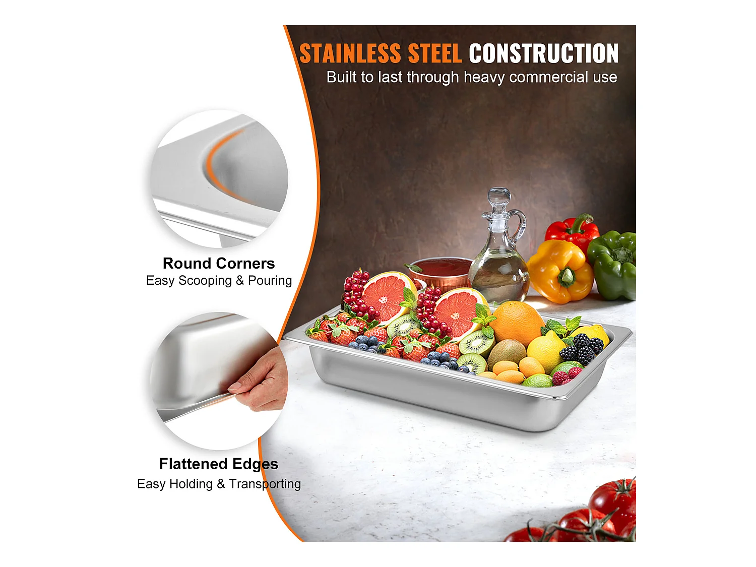 Assiette Plate SucceBuy Poêle à Vapeur en Acier Inoxydable de 10.2 CM de Profondeur, 13 L, Anti-Bourrage, Paquet de 6