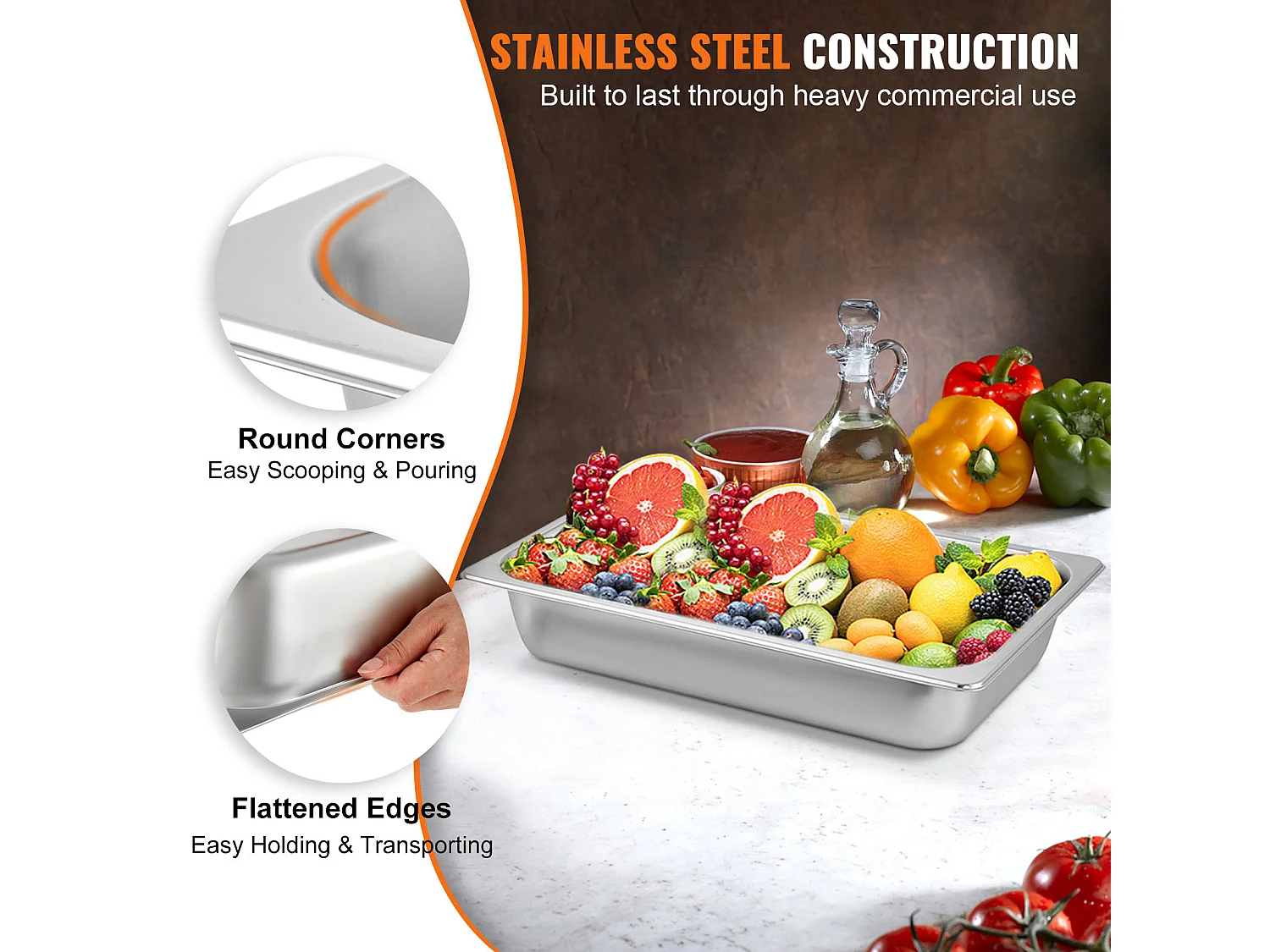 Assiette Plate SucceBuy Poêle à Vapeur en Acier Inoxydable de 10.2 CM de Profondeur, 13 L, Anti-Bourrage, Paquet de 6