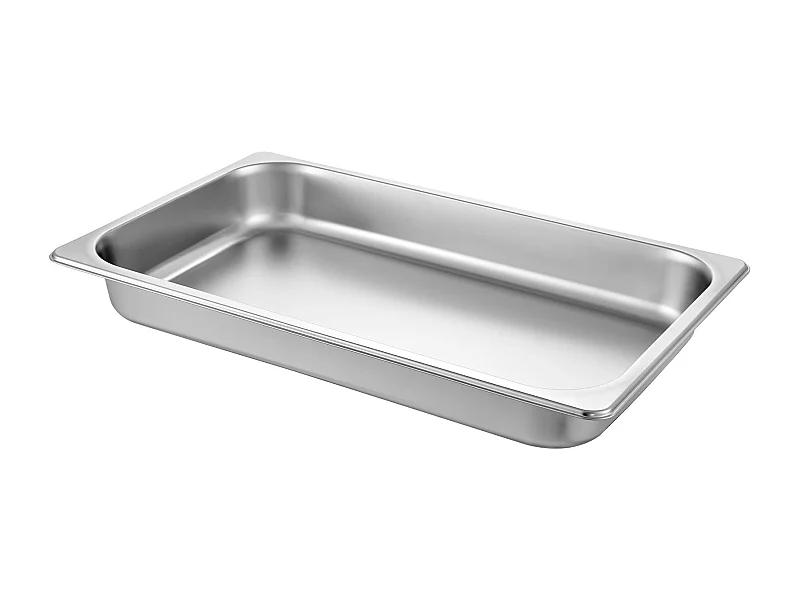 Platte Bord SucceBuy Set van 6 Diepe Stoompannen 6.5CM, Standaardgrootte, 8.5 L, in Roestvrij Staal, Anti-Obstructie