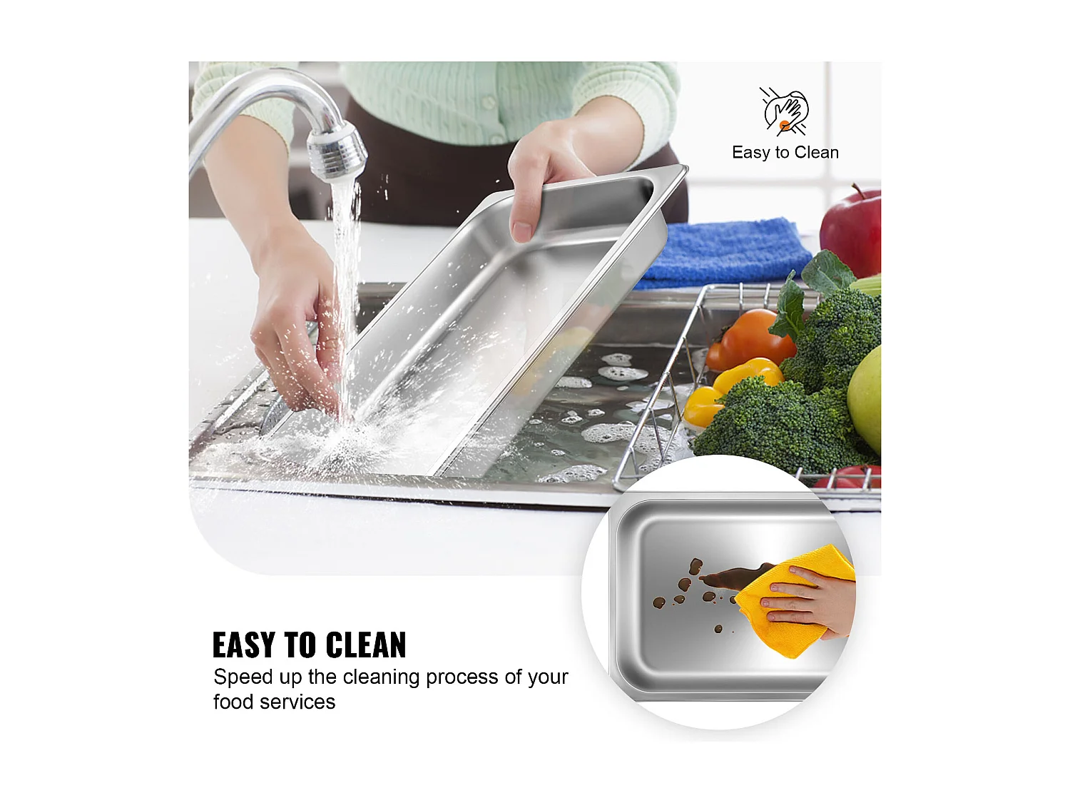 Assiette Plate SucceBuy Lot de 6 Casseroles à Vapeur Profondes de 6.5CM, Taille Standard, 8.5 L, en Acier Inoxydable, Anti-Bourrage