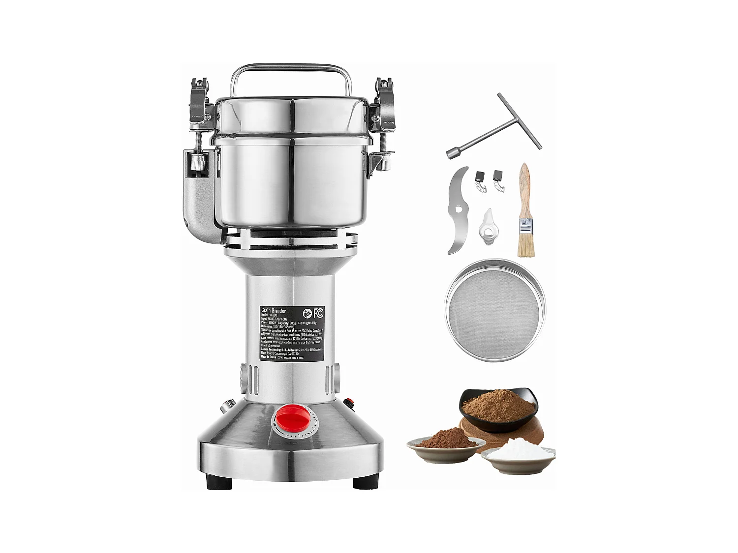 Molinillo SucceBuy Molino Eléctrico para Granos 300 g, Molino Comercial de Especias a Alta Velocidad