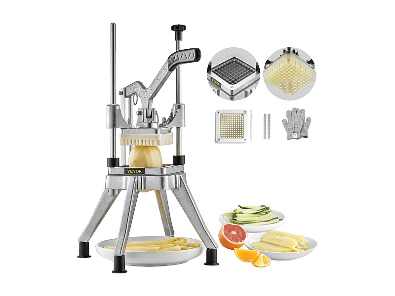 Coupe des Pommes de Terre, SucceBuy Coupe-légumes 0,64 cm, Trancheuse et Hachoir à Fruits Commerciaux