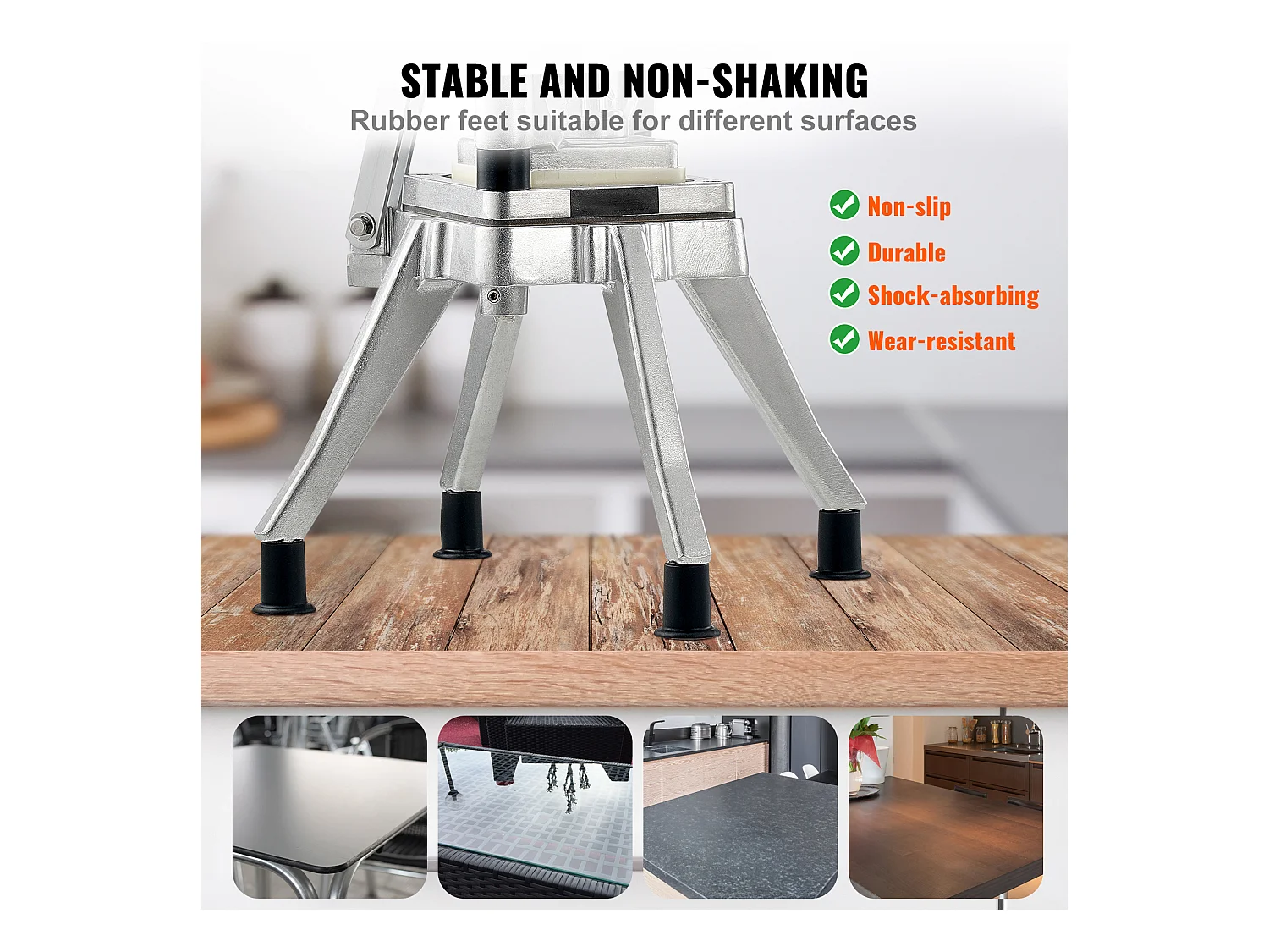 Coupe des Pommes de Terre, SucceBuy Coupe-légumes 0,64 cm, Trancheuse et Hachoir à Fruits Commerciaux