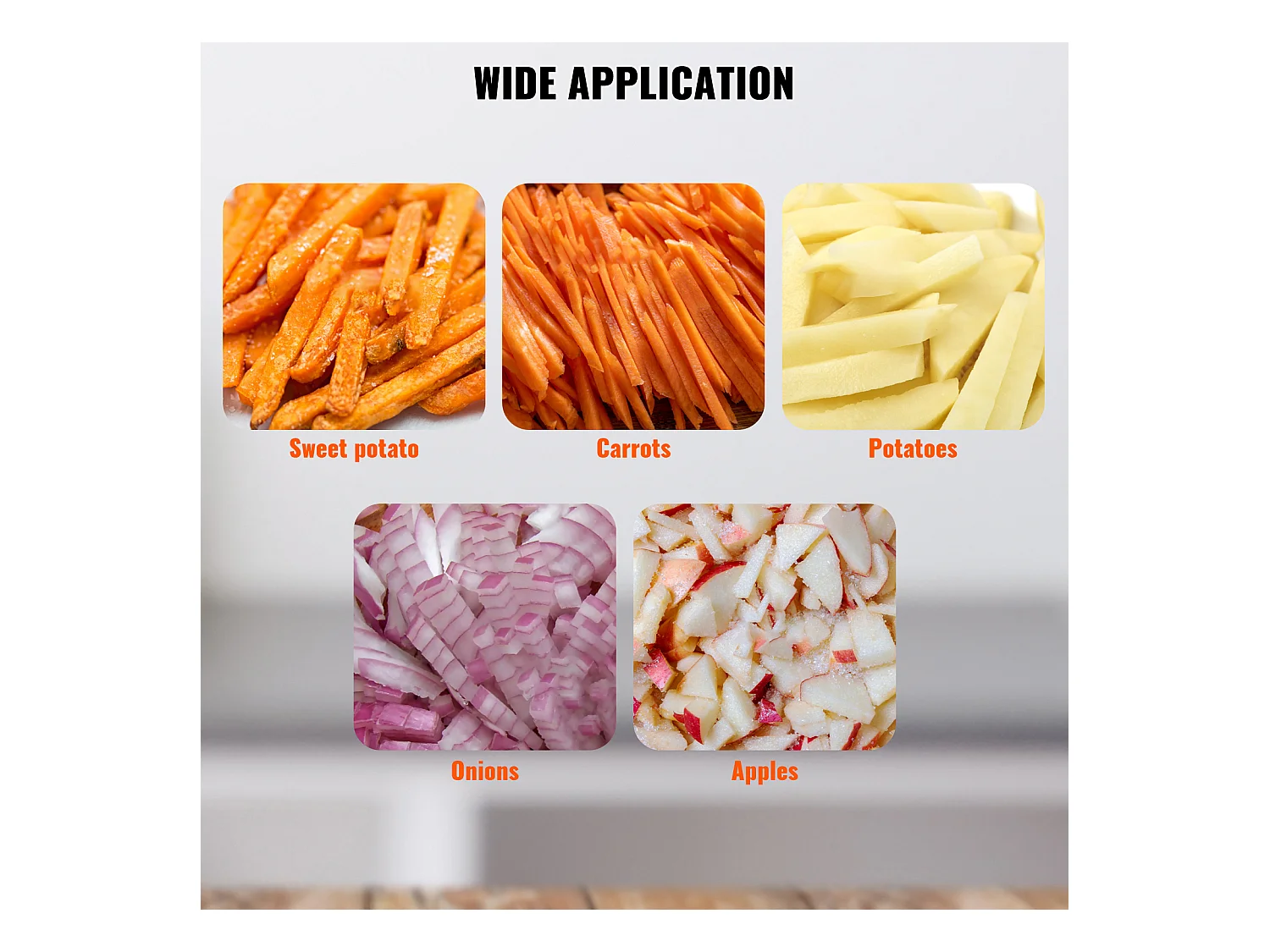 Coupe des Pommes de Terre, SucceBuy Coupe-légumes 0,64 cm, Trancheuse et Hachoir à Fruits Commerciaux