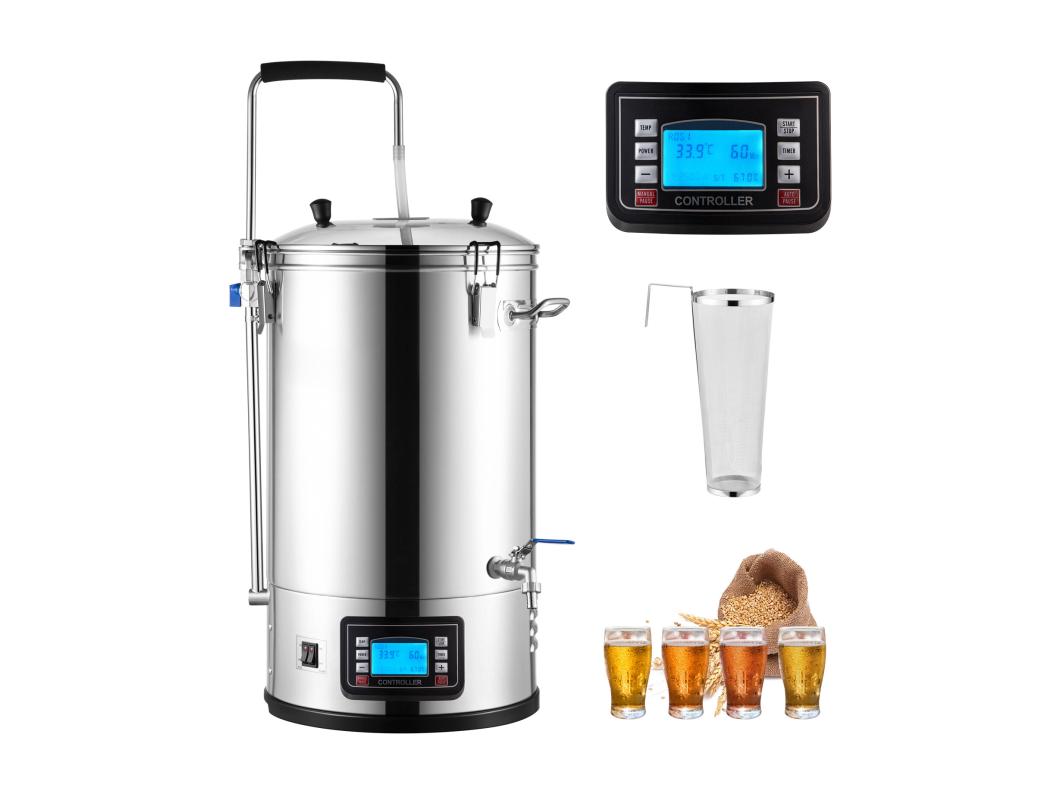 Mixkoker SucceBuy | Alles-in-één Systeem voor Bierbrouwen Pan met Circulatiepompen 30 L