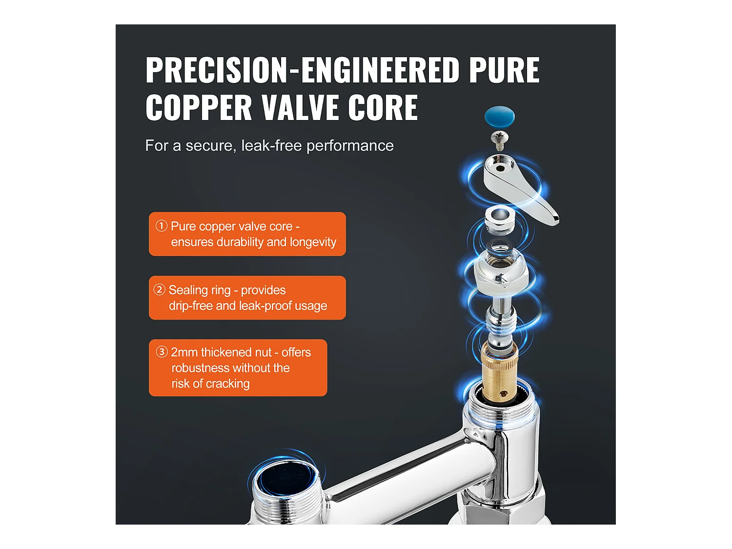 Keukenkraan, SucceBuy Commerciële Keukenkraan met Voorspoelsproeier, 66 cm Hoog
