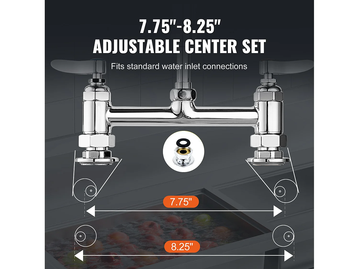 Torneira de Cozinha, SucceBuy Torneira de Lava-loiça de Cozinha Comercial com Pulverizador de Pré-enxaguamento, 66 cm de Altura