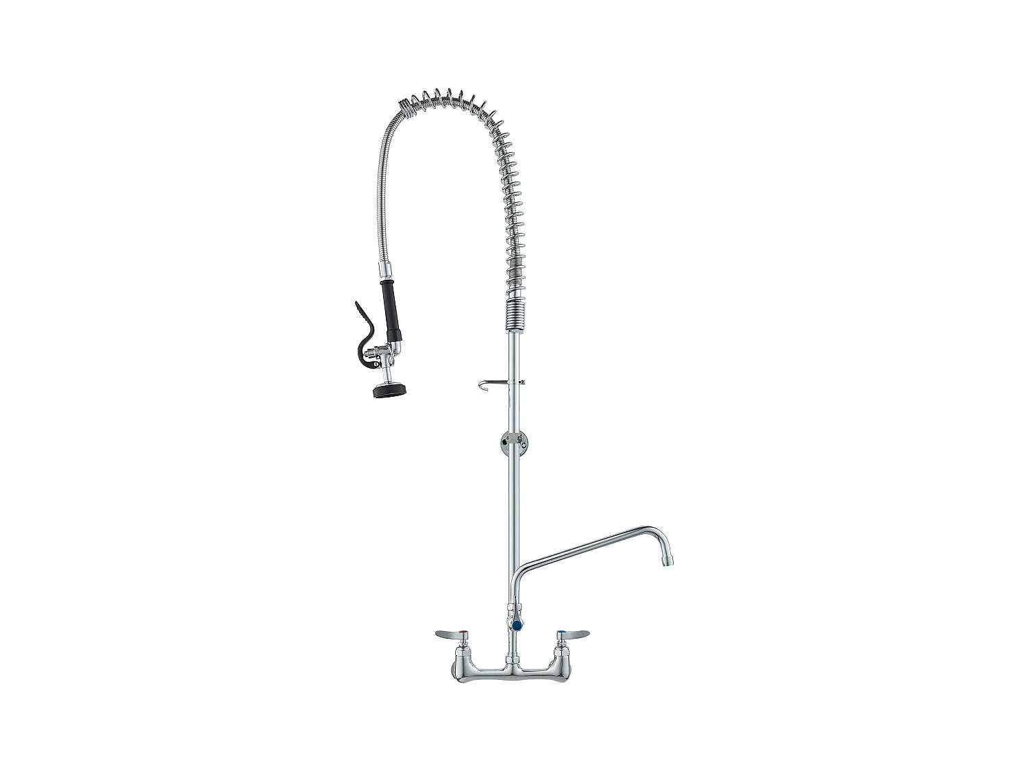 Rubinetto da Cucina, SucceBuy Rubinetto da Cucina a Parete Commerciale con Spruzzatore pre-Risciacquo, Altezza 120 cm