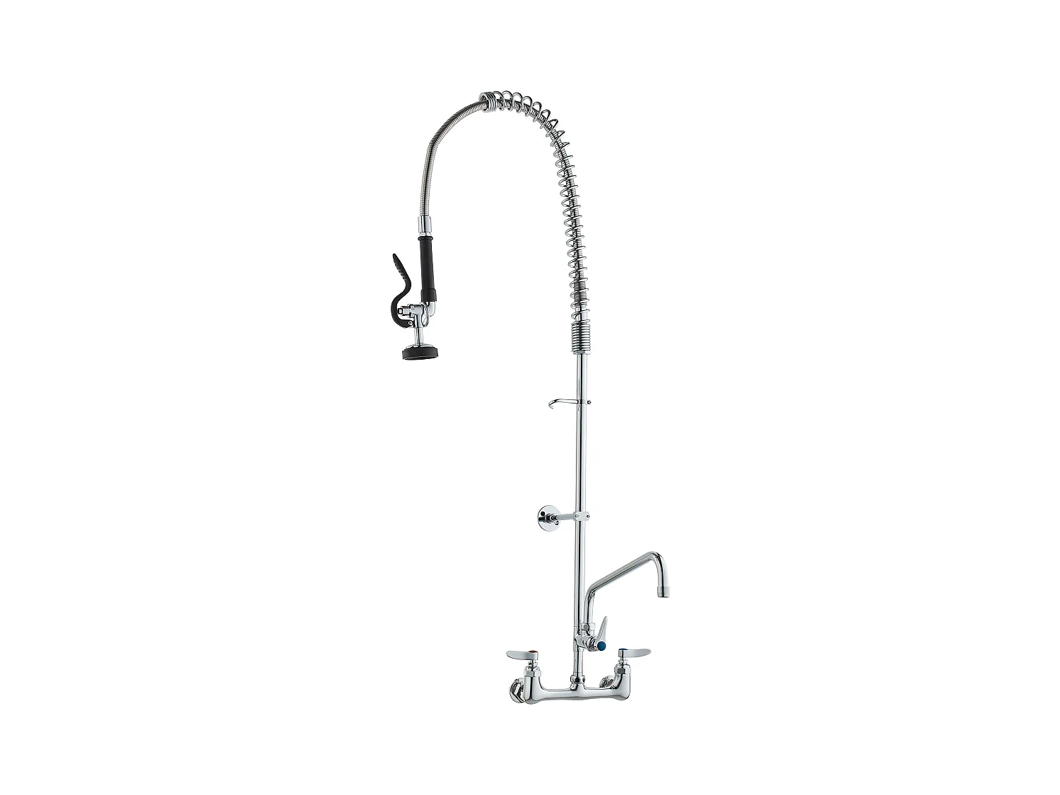 Rubinetto da Cucina, SucceBuy Rubinetto da Cucina a Parete Commerciale con Spruzzatore pre-Risciacquo, Altezza 120 cm