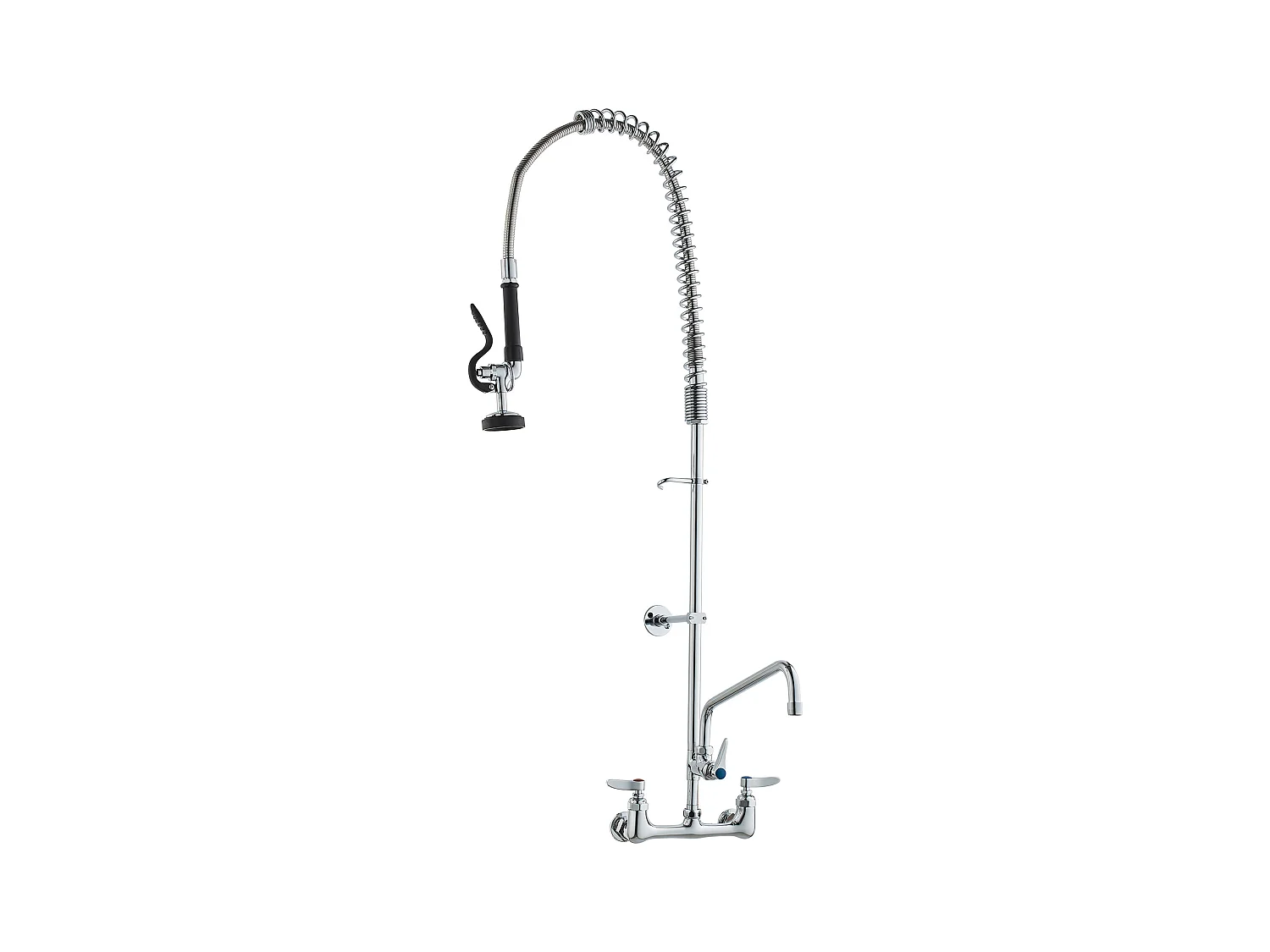 Rubinetto da Cucina, SucceBuy Rubinetto da Cucina a Parete Commerciale con Spruzzatore pre-Risciacquo, Altezza 120 cm