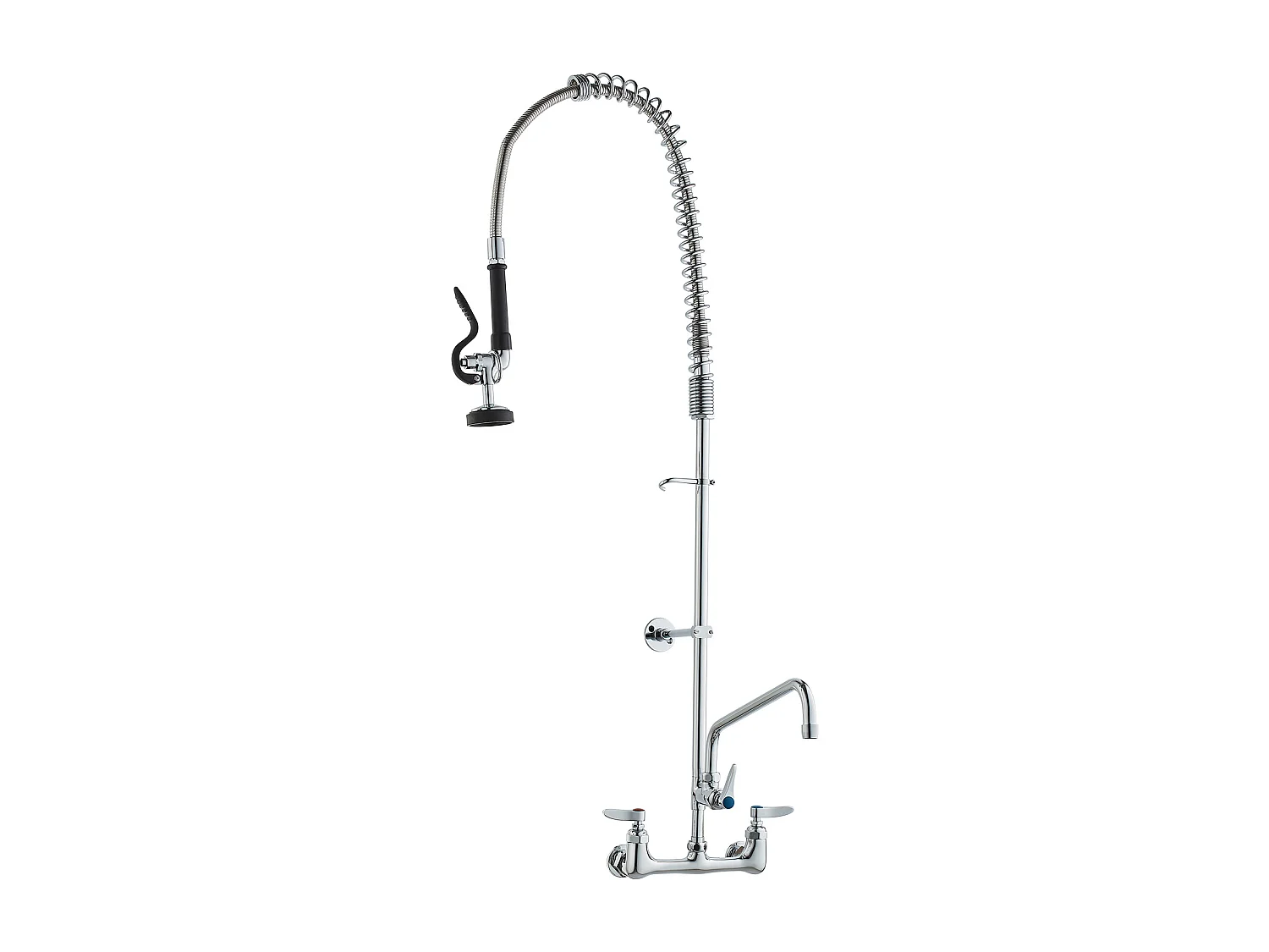 Bateria Kuchenna, SucceBuy Komercyjna Bateria Ścienna do Zlewu Kuchennego ze Spryskiwaczem do Wstępnego Płukania, Wysokość 120 cm