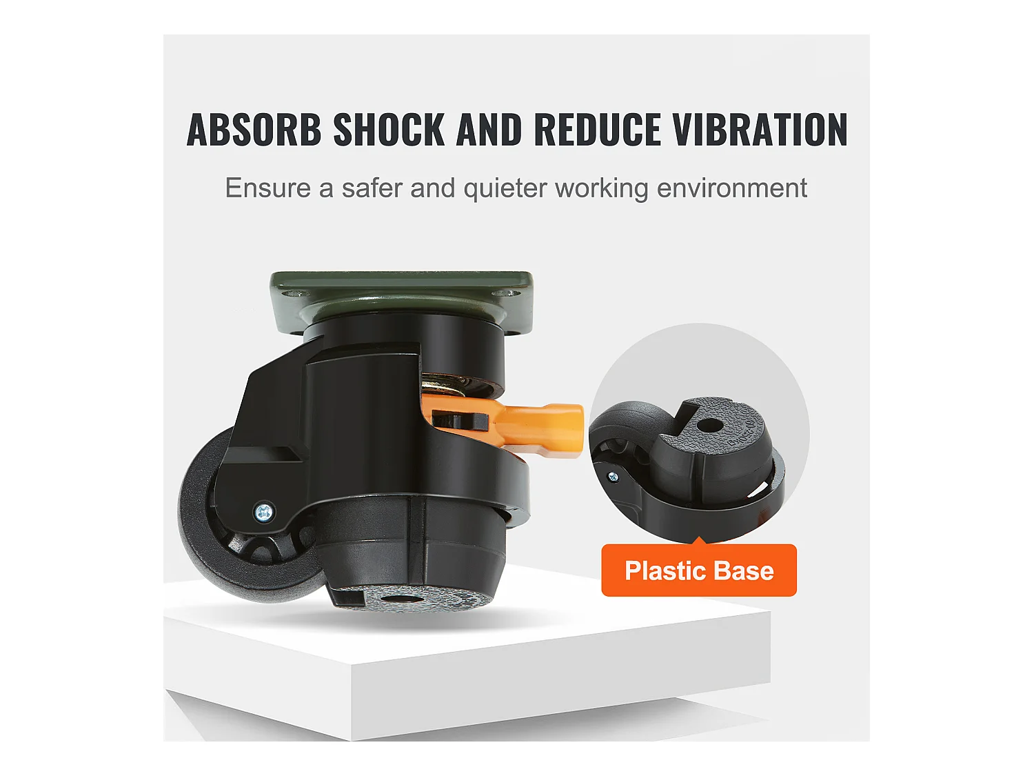 Roulettes de Chaise SucceBuy, pour Meubles, Plaque en Nylon Réglable, 498 kg, Lot de 4