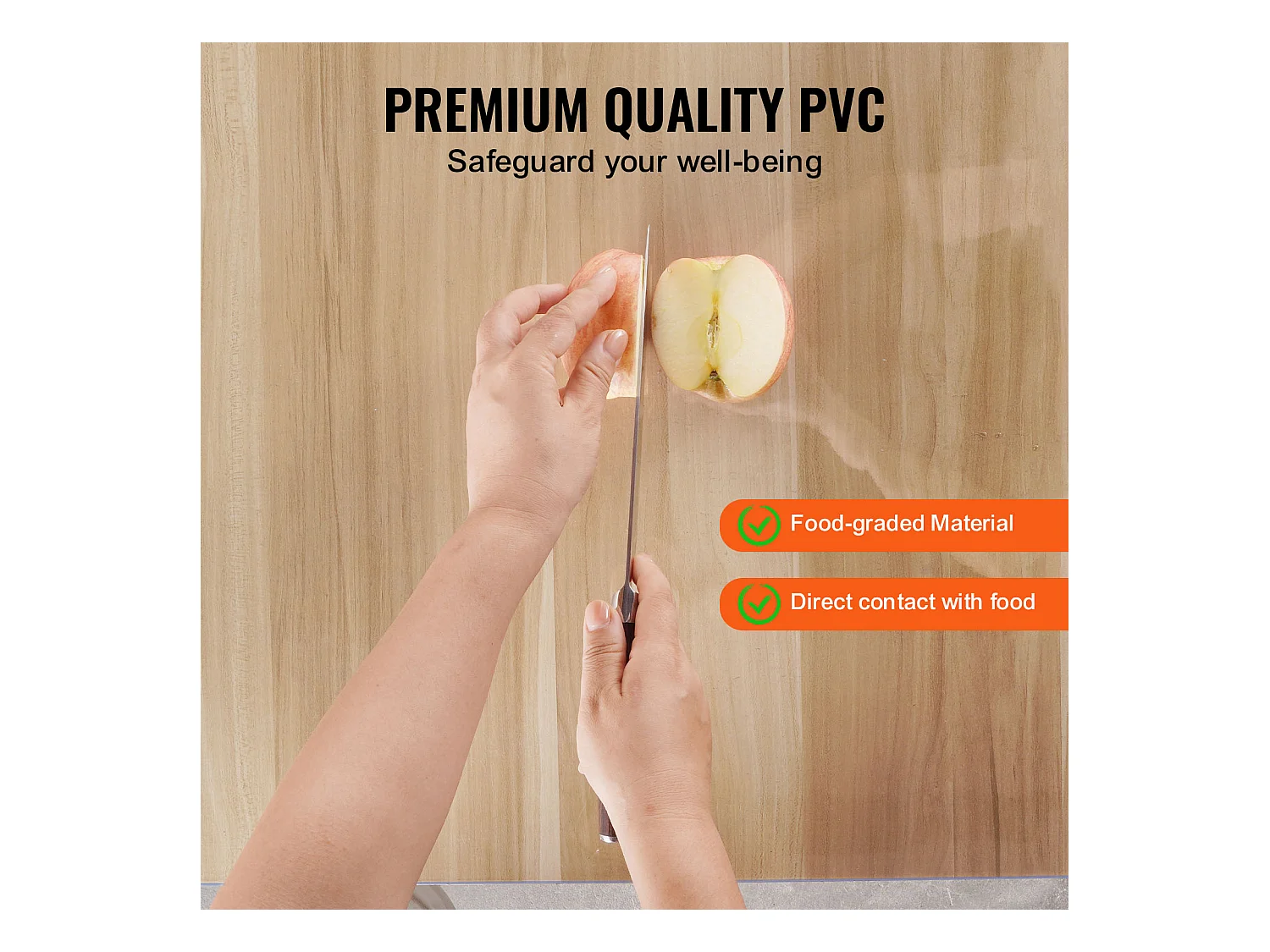 Tovaglia SucceBuy Protezione da Tavolo in PVC, 61 X 122 CM, Sottopiatto in Plastica Trasparente, 0.2CM di Spessore