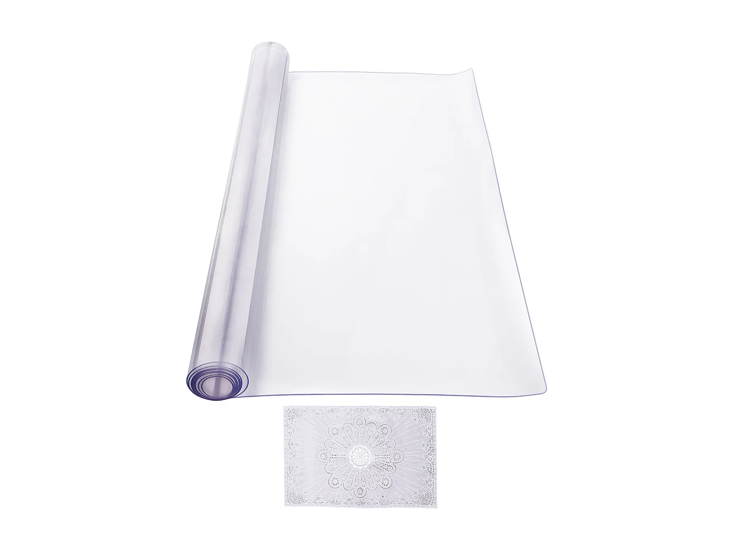 Tovaglia SucceBuy Protezione da Tavolo in PVC 102 X 152 CM, Plastica Trasparente, 0.2CM di Spessore